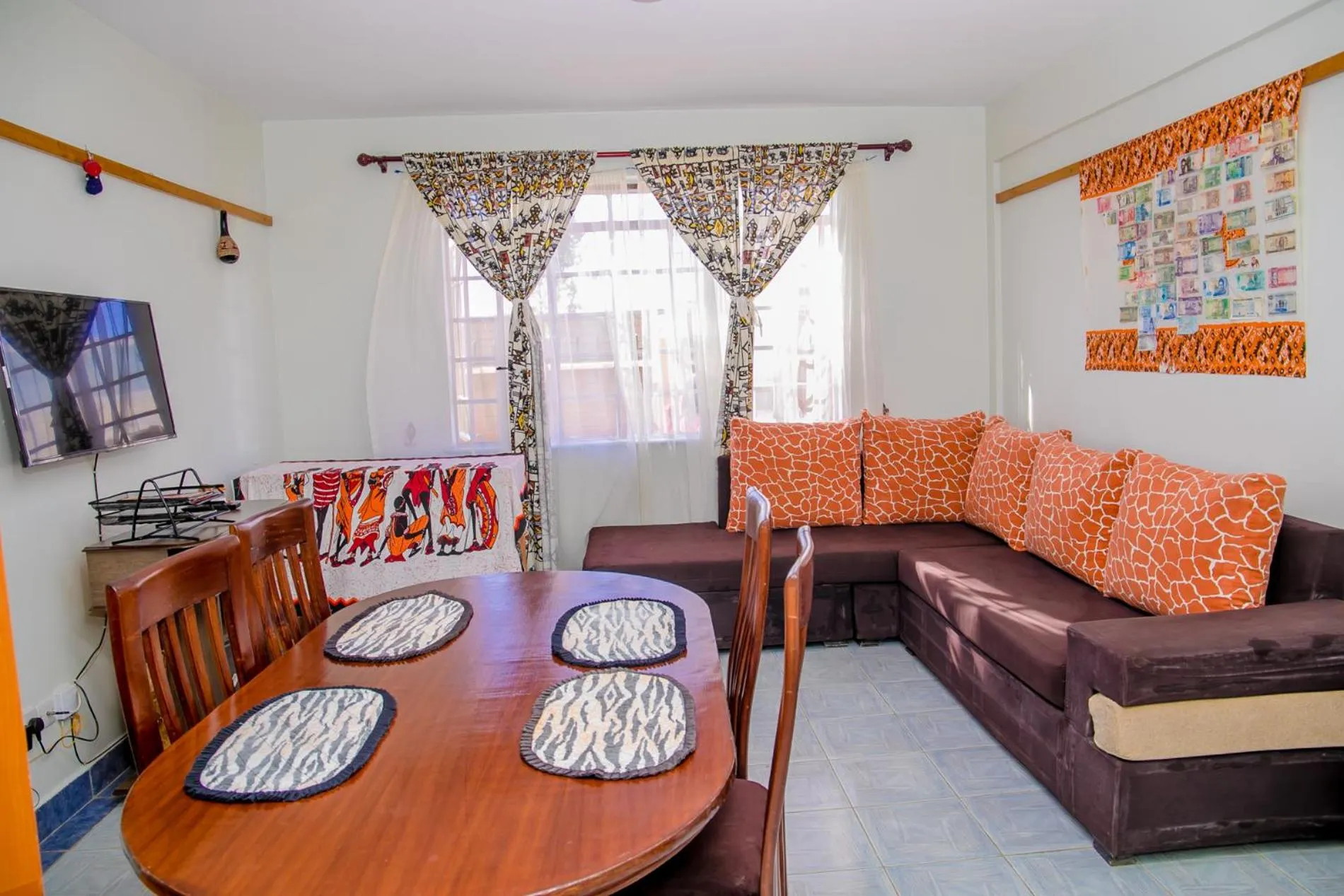 Living room in Nairobi Airport Apartments