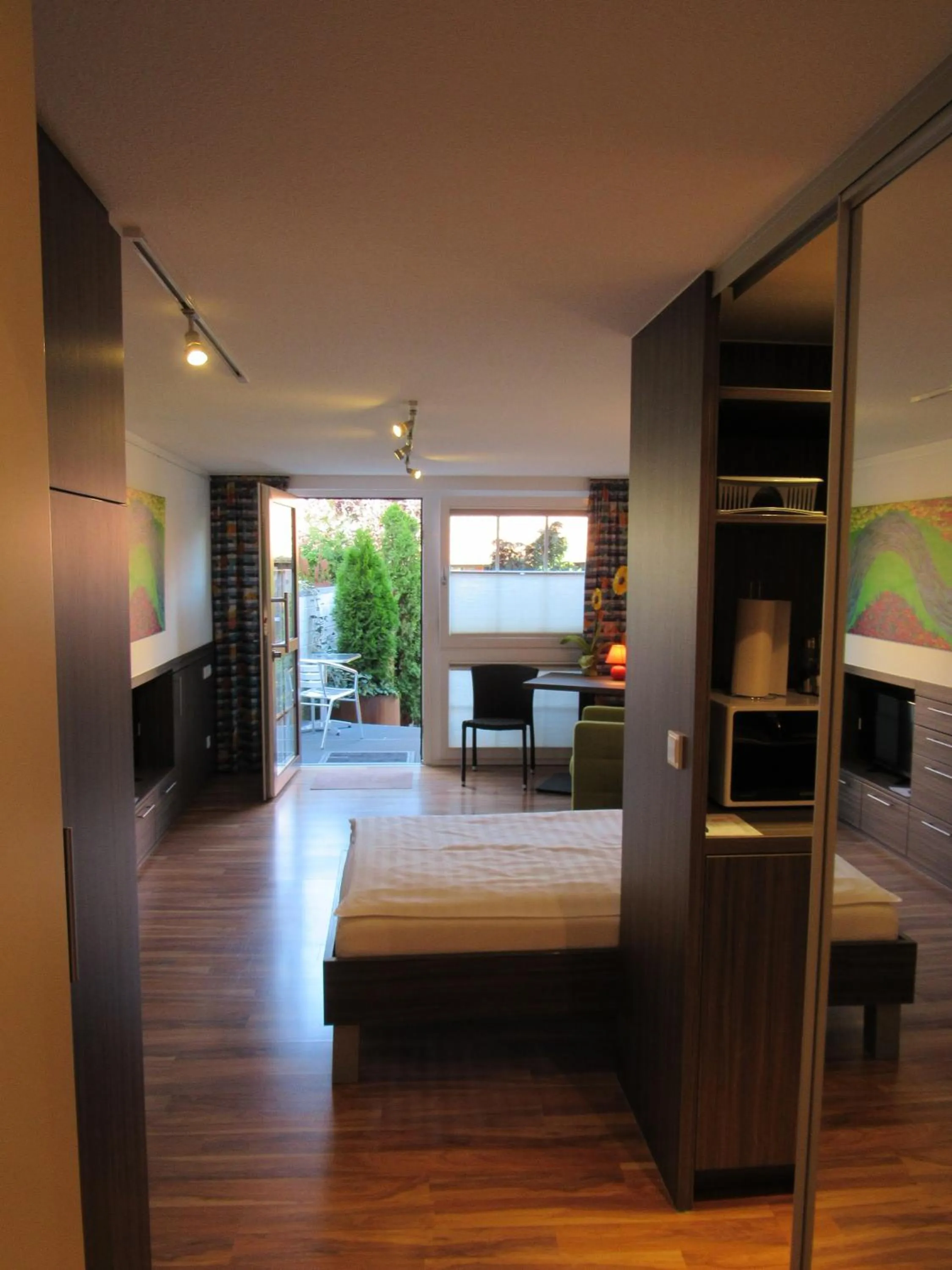 View (from property/room), Bed in B&B Appartements Bischof & Bürk GbR