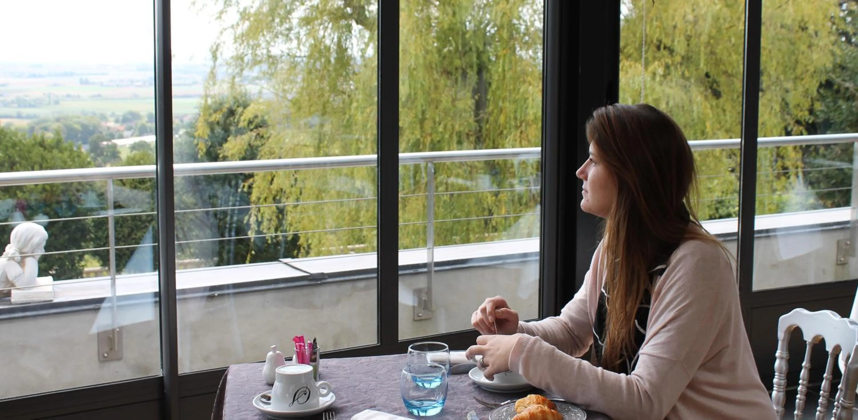 Garden view in Châtellerie De Schoebeque