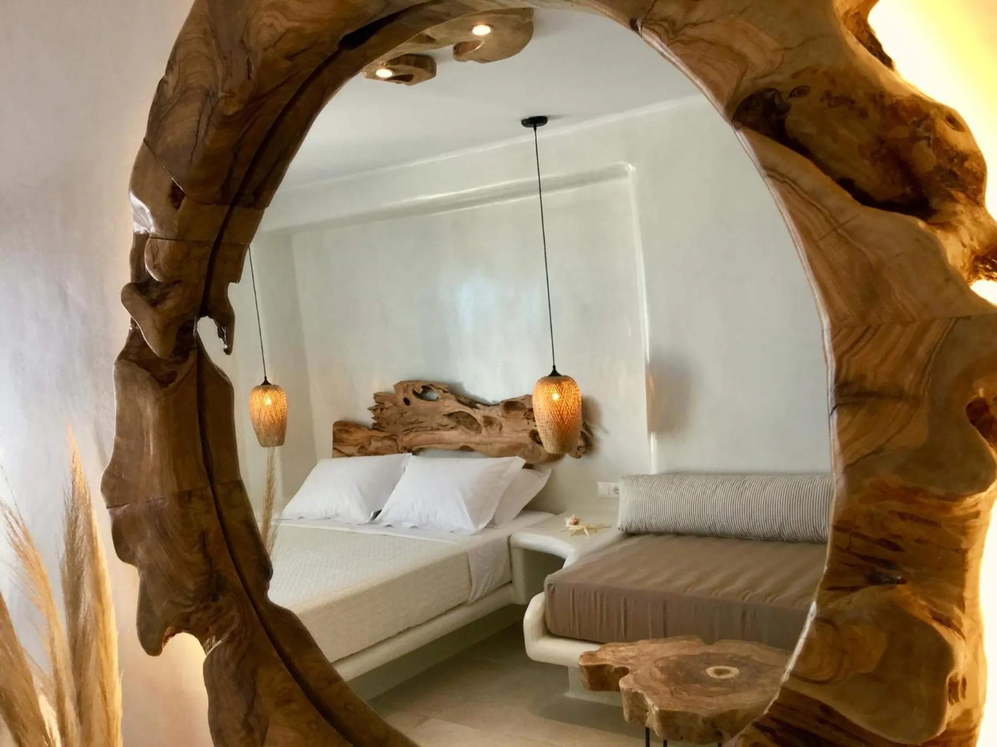 Decorative detail, Bed in Villa Elina suites and more