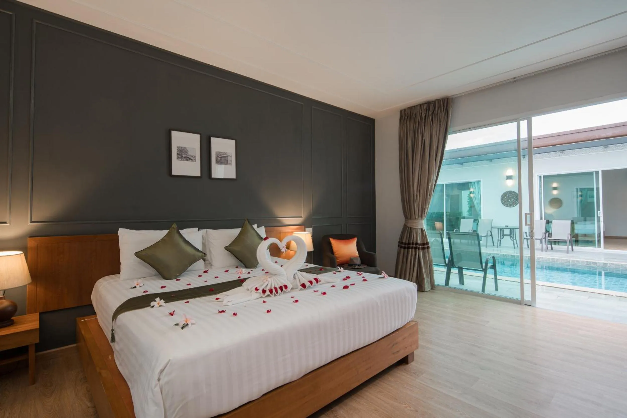 Photo of the whole room, Bed in The Orchid Villa