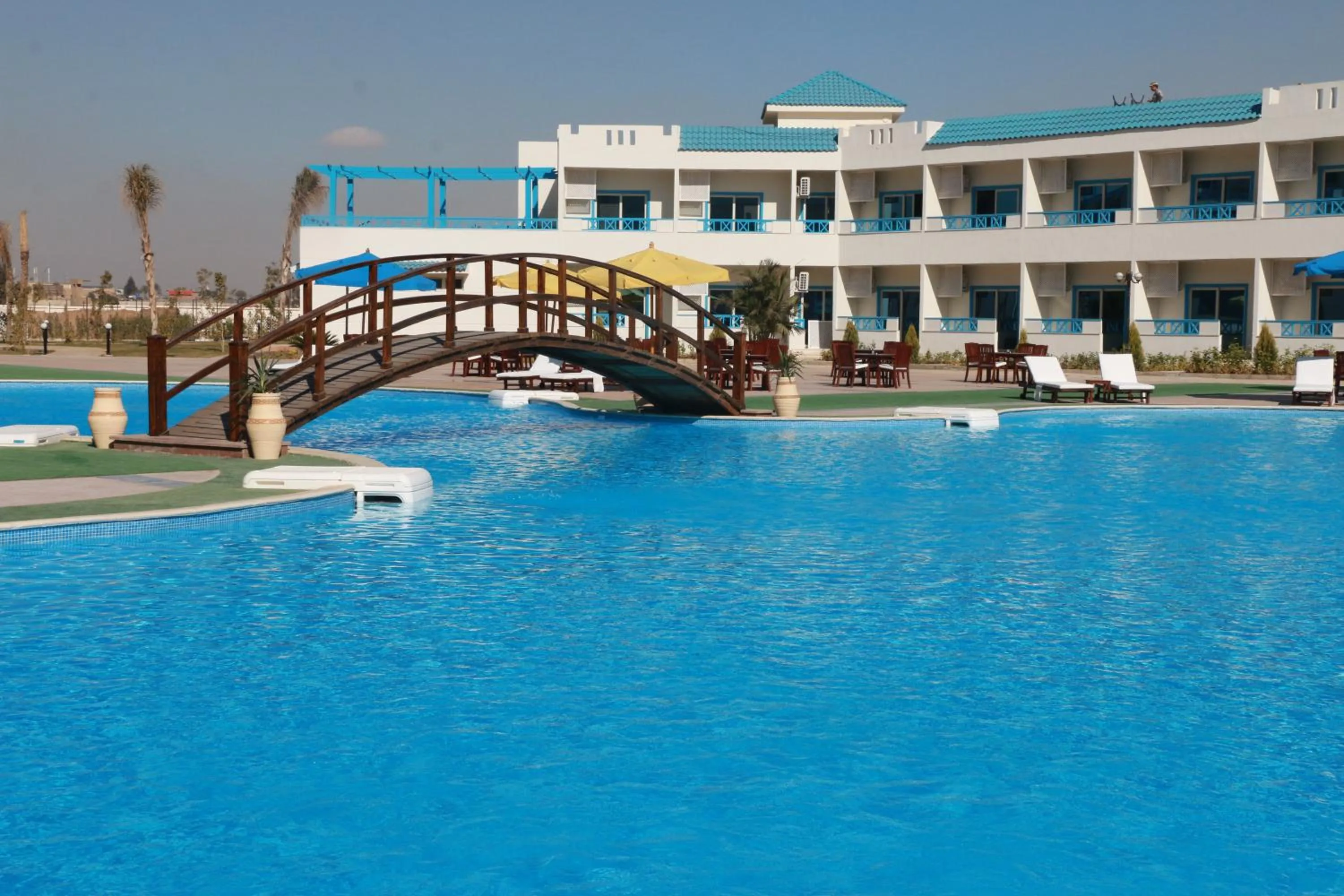 Pool view in The Guard Hotel