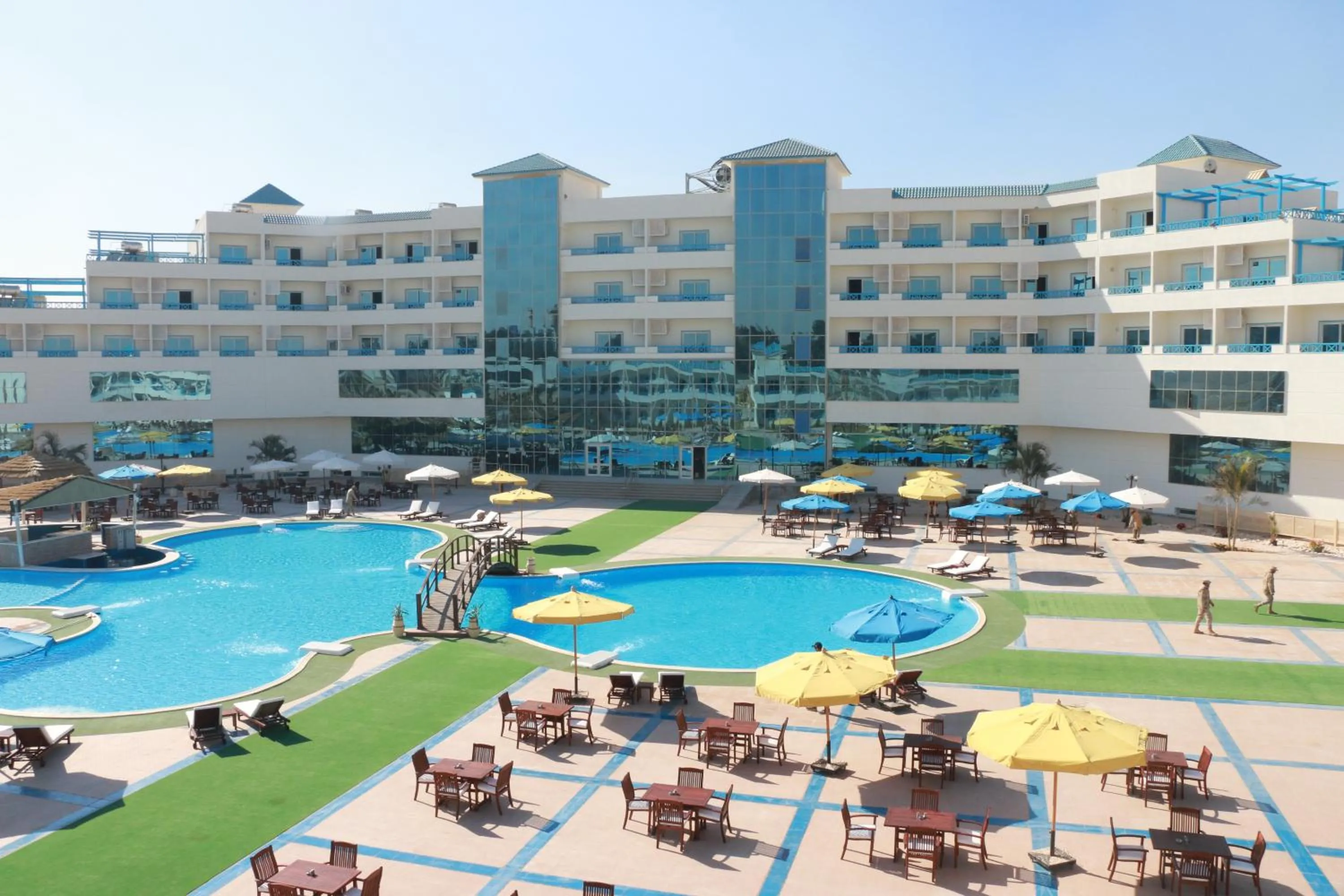 Pool view in The Guard Hotel