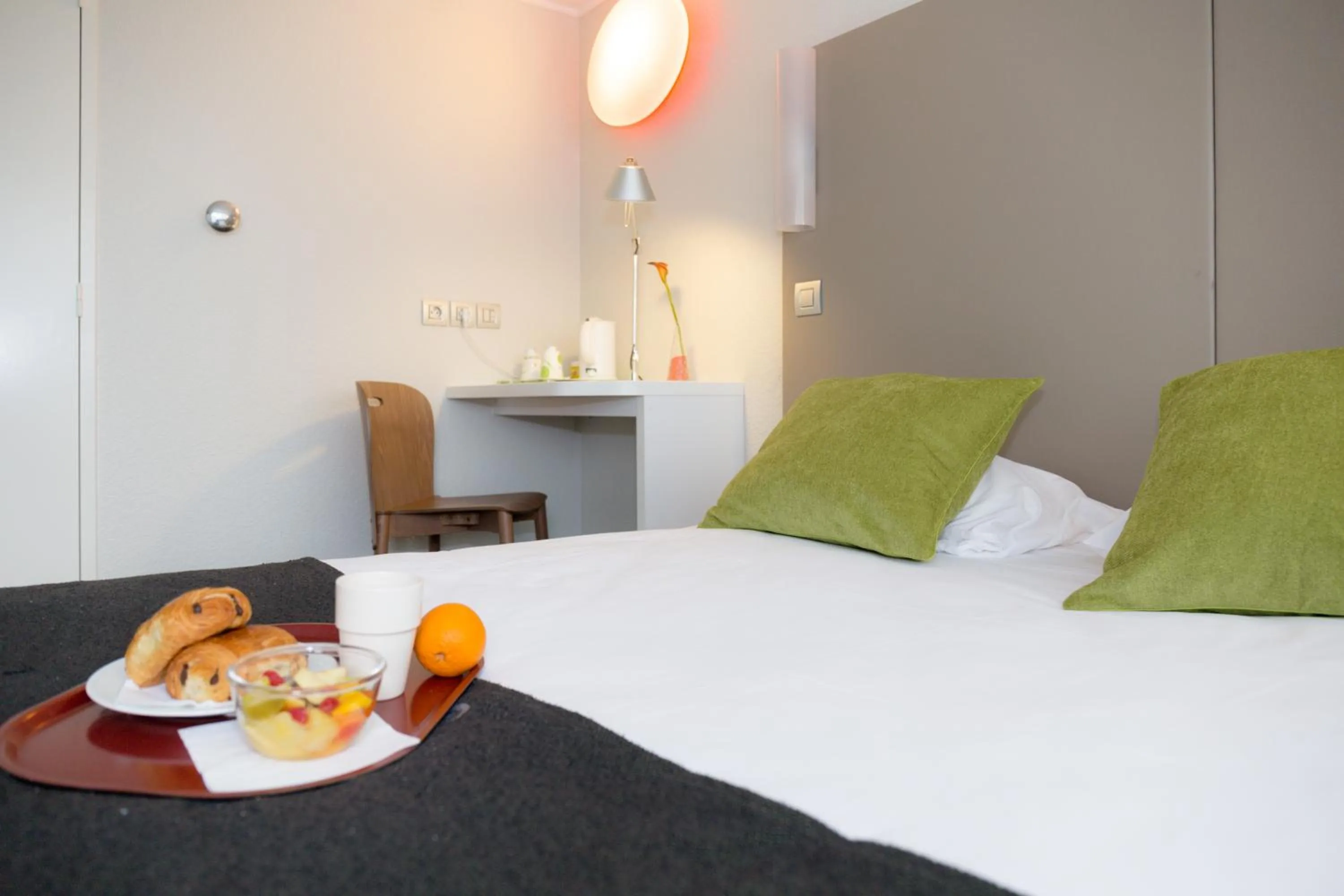 Bedroom, Bed in Hotel inn Design Laval