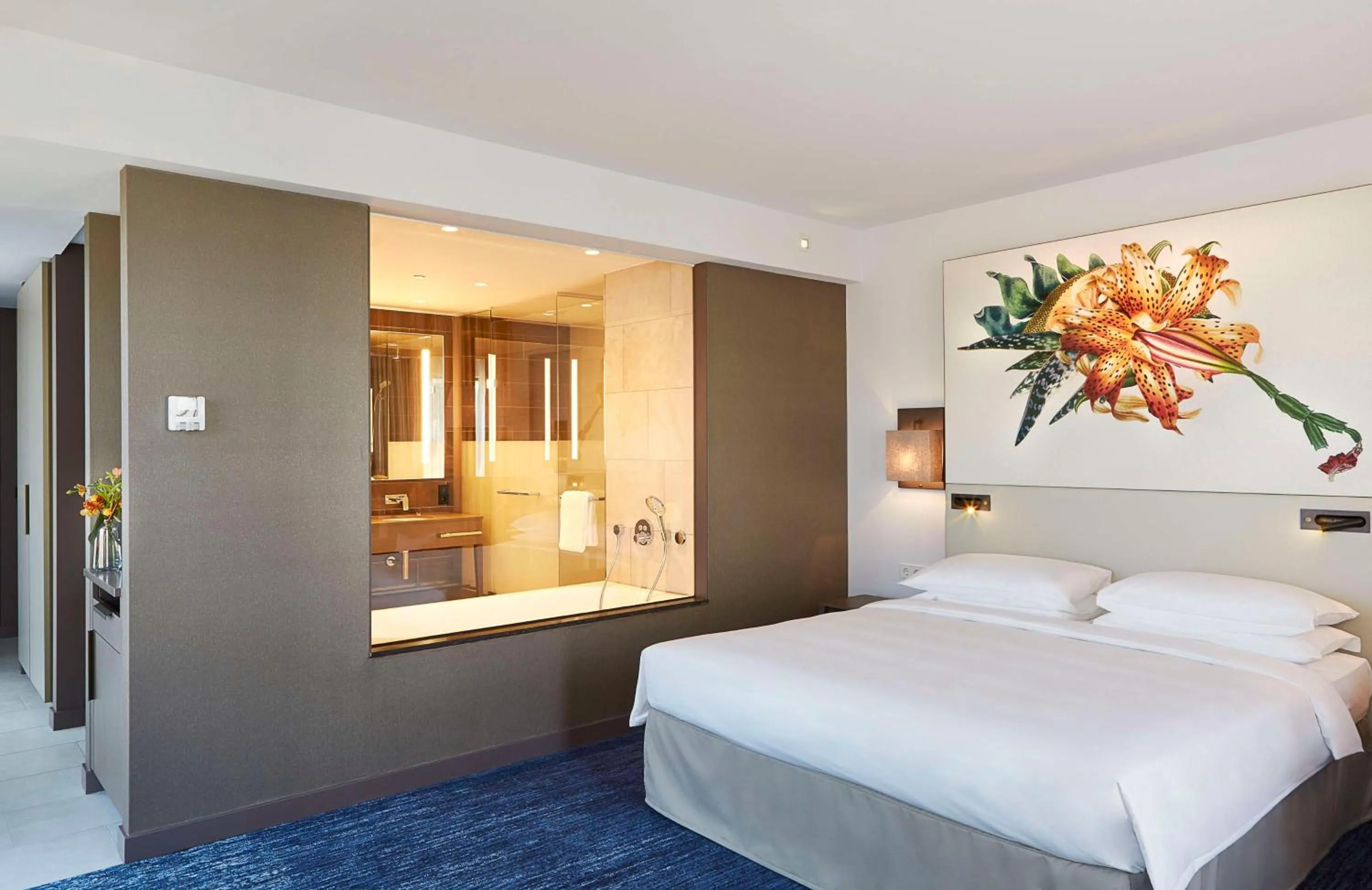 Bed in Hyatt Regency Amsterdam