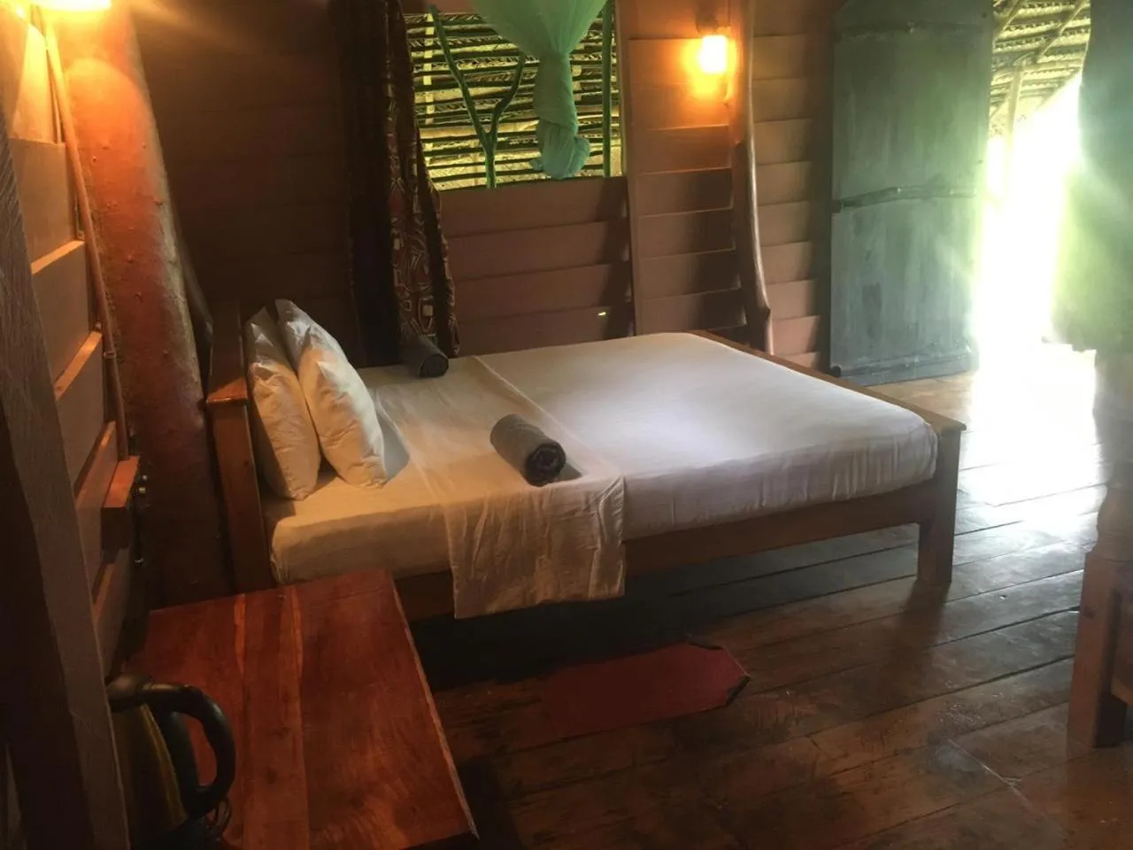 Bed in LakeSide Cabana Tissamaharama