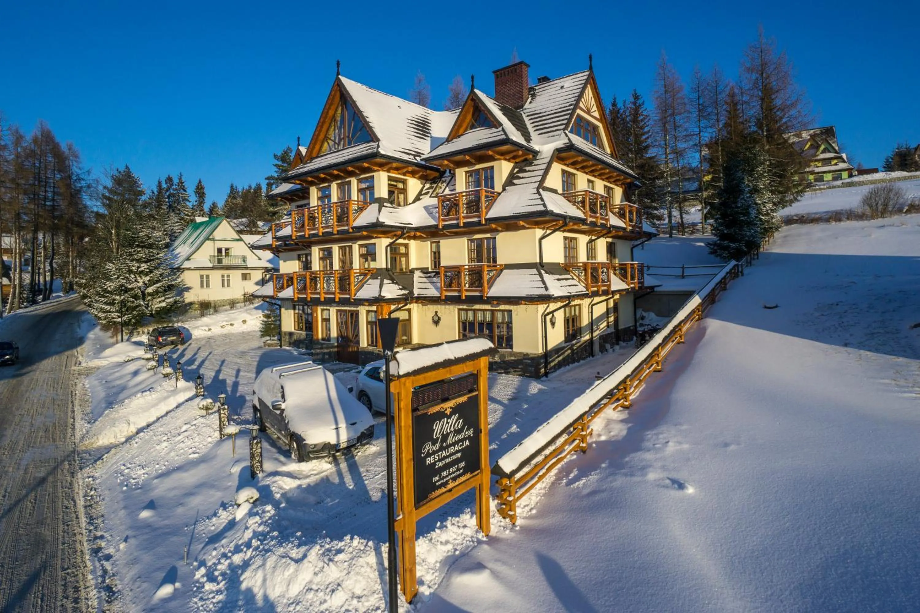 Bird's eye view in Willa Pod Miedzą 200 m do Term