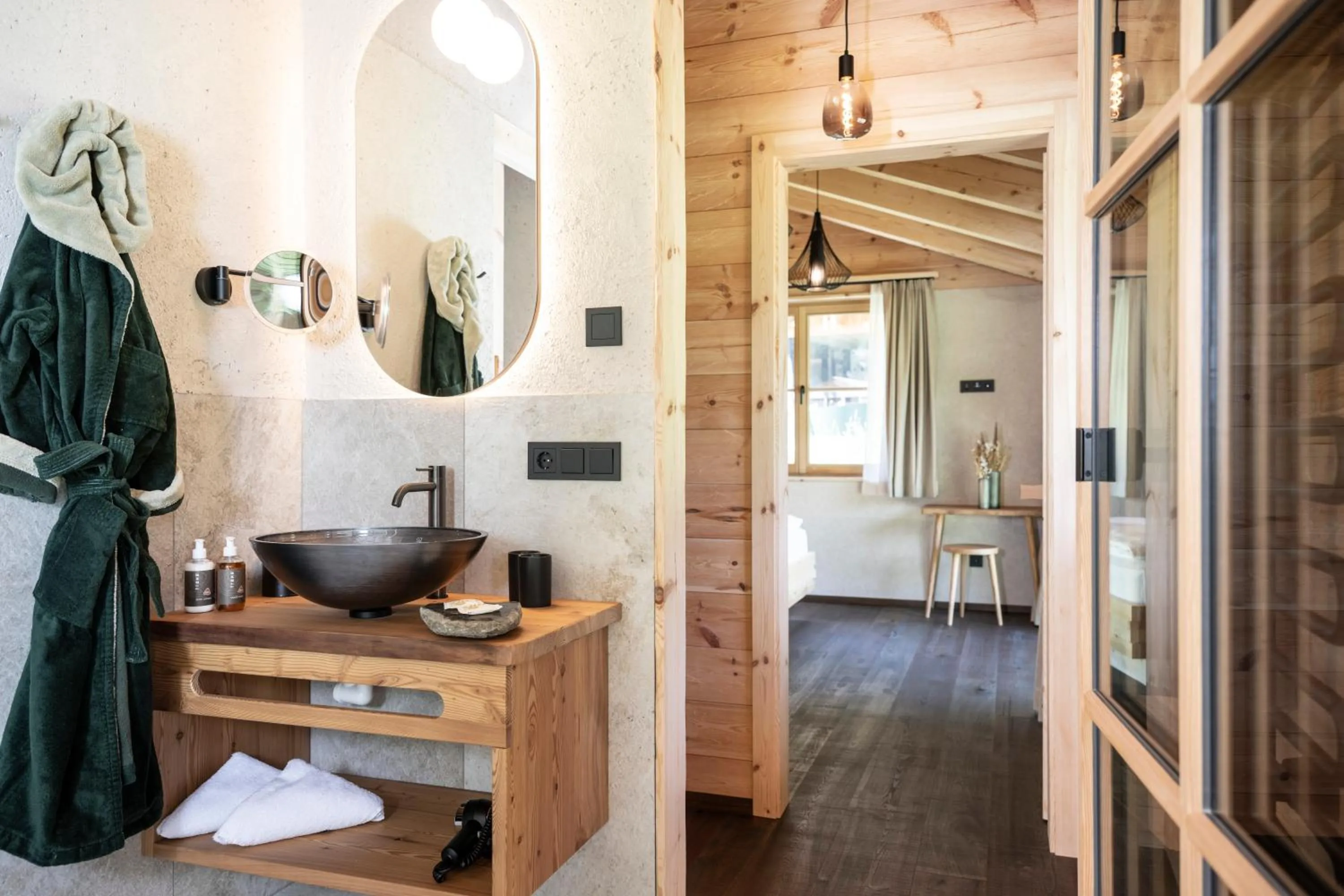 Bathroom in Valsegg Chalets Südtirol - luxury and private hideaway