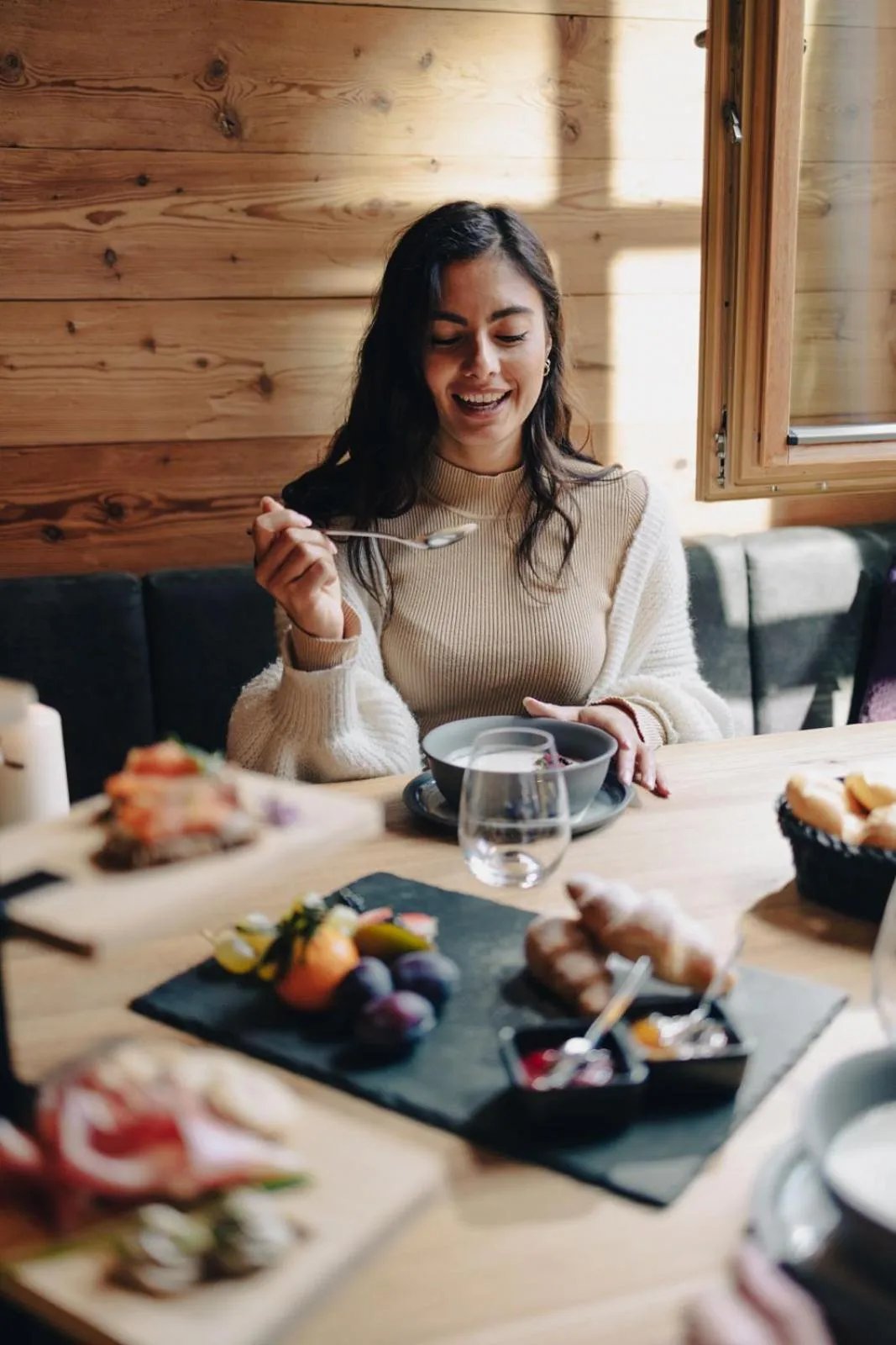 Breakfast in Valsegg Chalets Südtirol - luxury and private hideaway