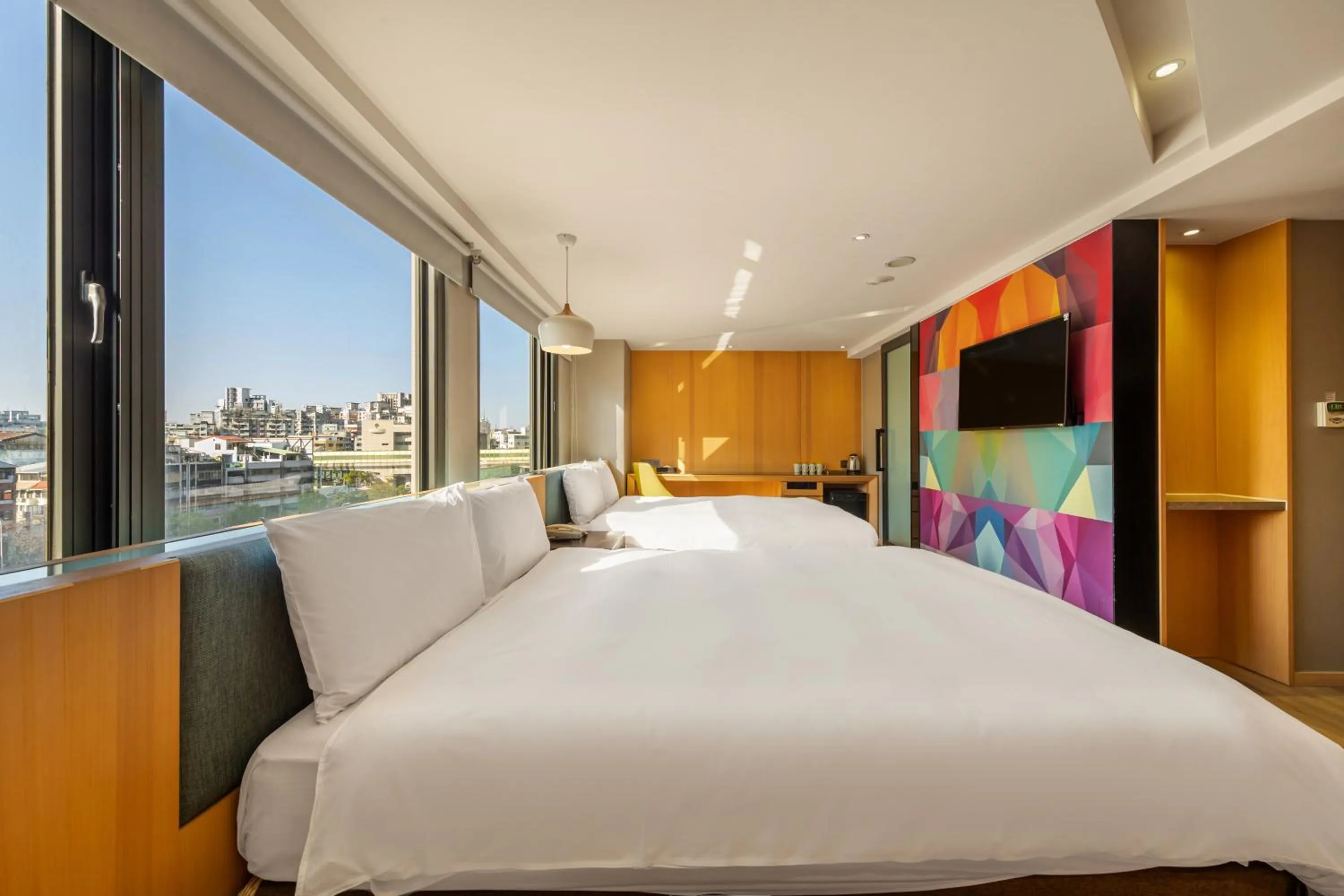 Bed in CHECK inn Taichung Wenxin Zhongqing