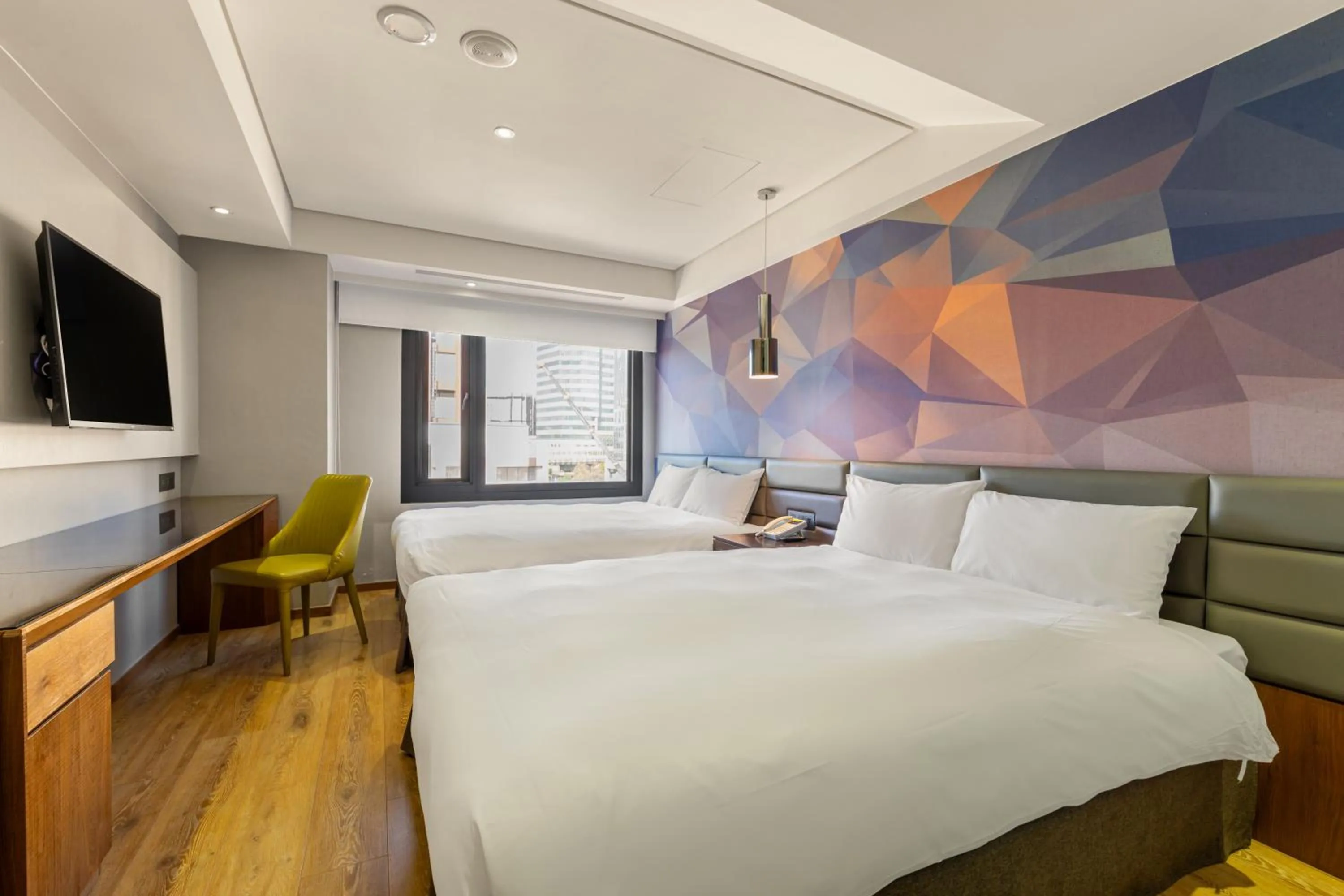 Bed in CHECK inn Taichung Wenxin Zhongqing