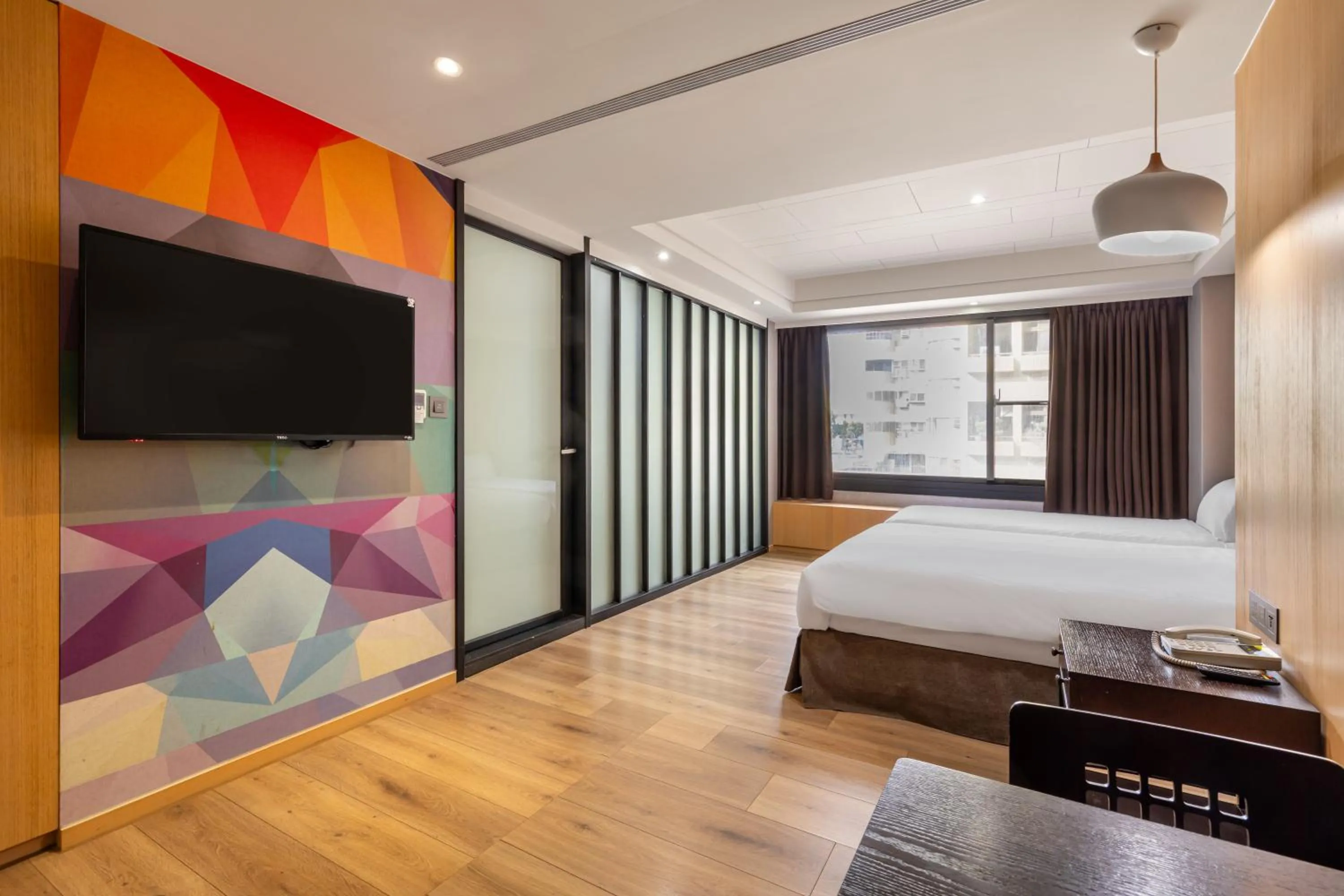 Bed in CHECK inn Taichung Wenxin Zhongqing