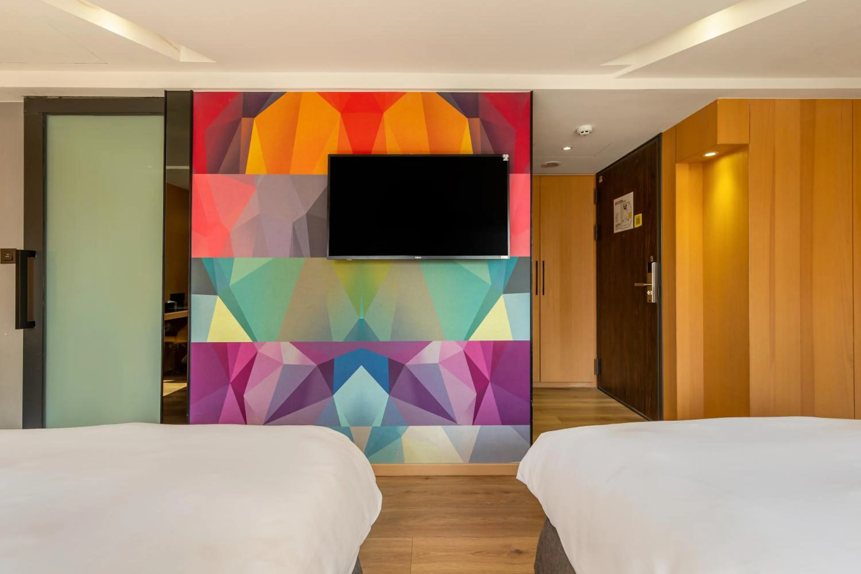 Bed in CHECK inn Taichung Wenxin Zhongqing