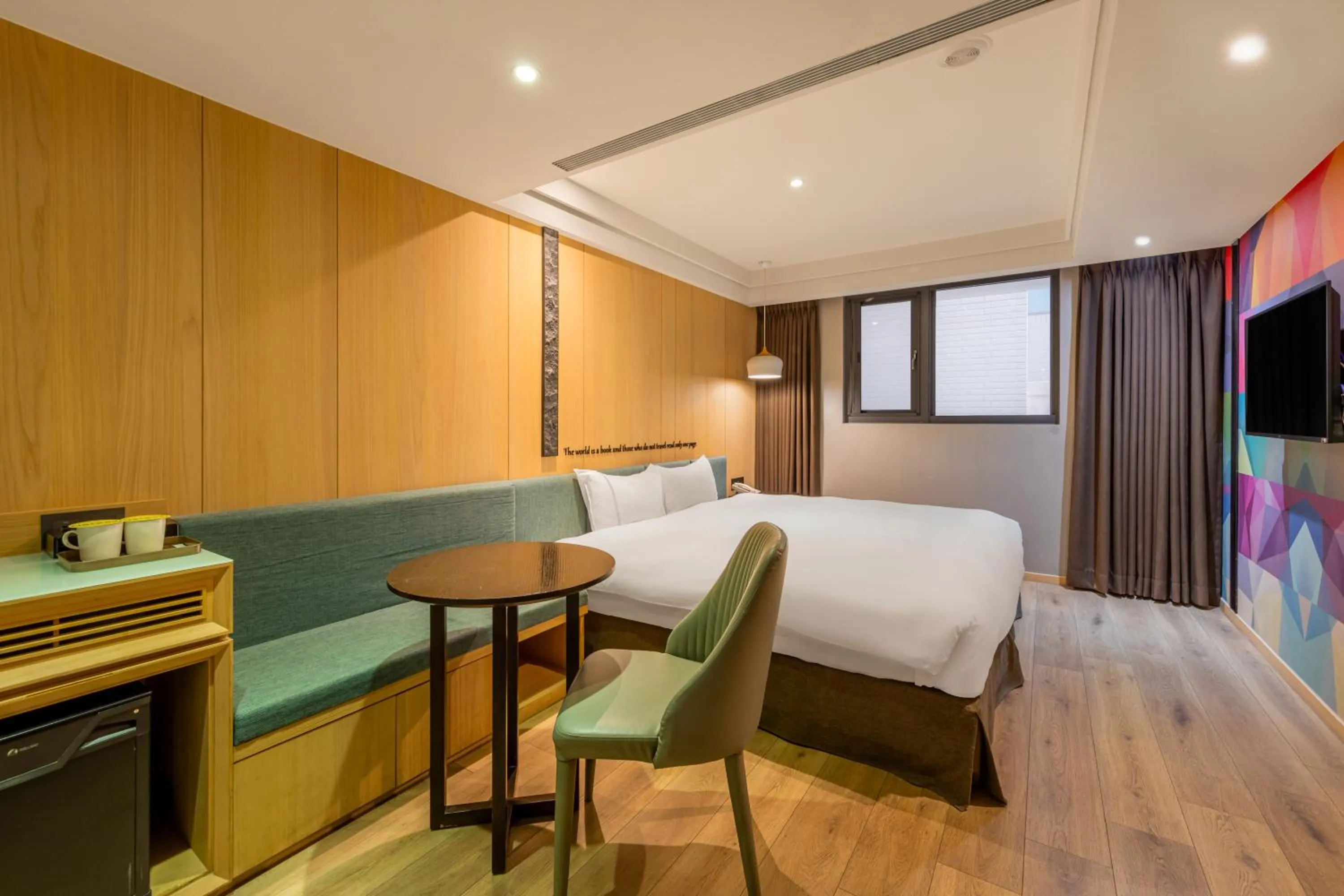 Bed in CHECK inn Taichung Wenxin Zhongqing