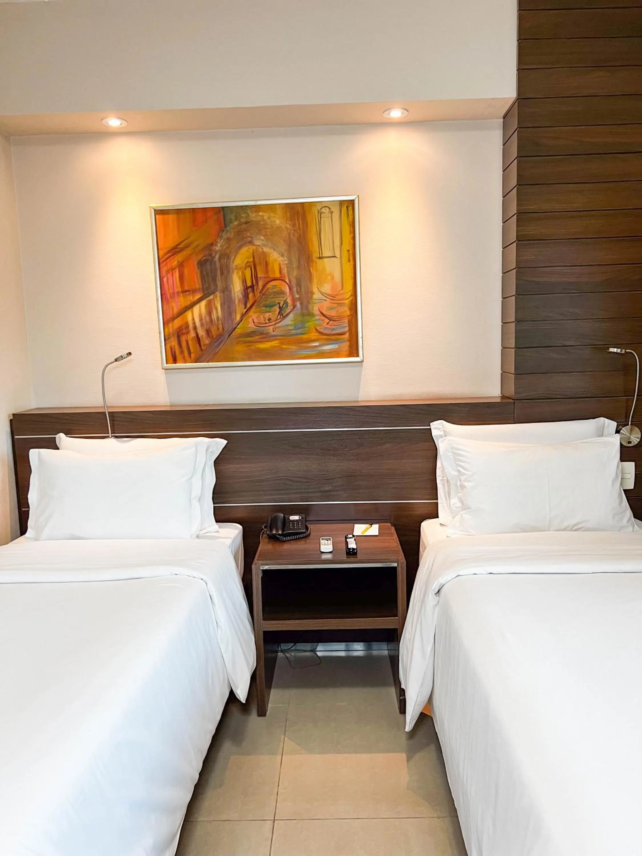 Bed in Royal Center Hotel Lourdes