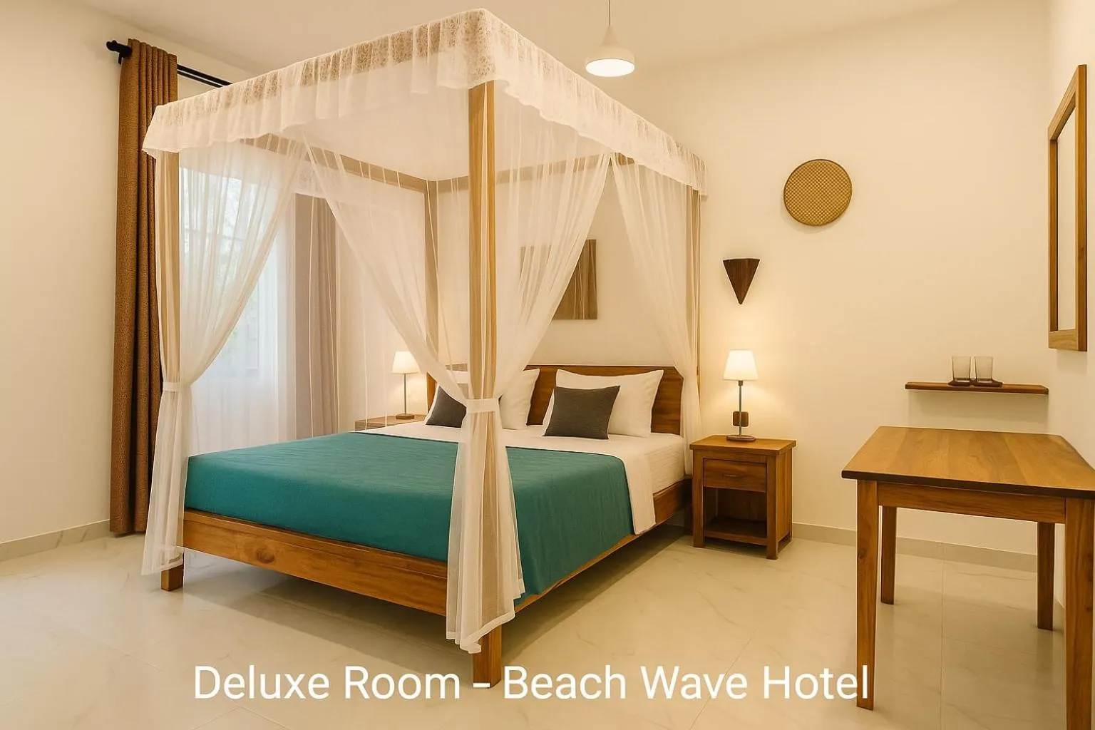 Bedroom, Bed in Beach Wave Hotel