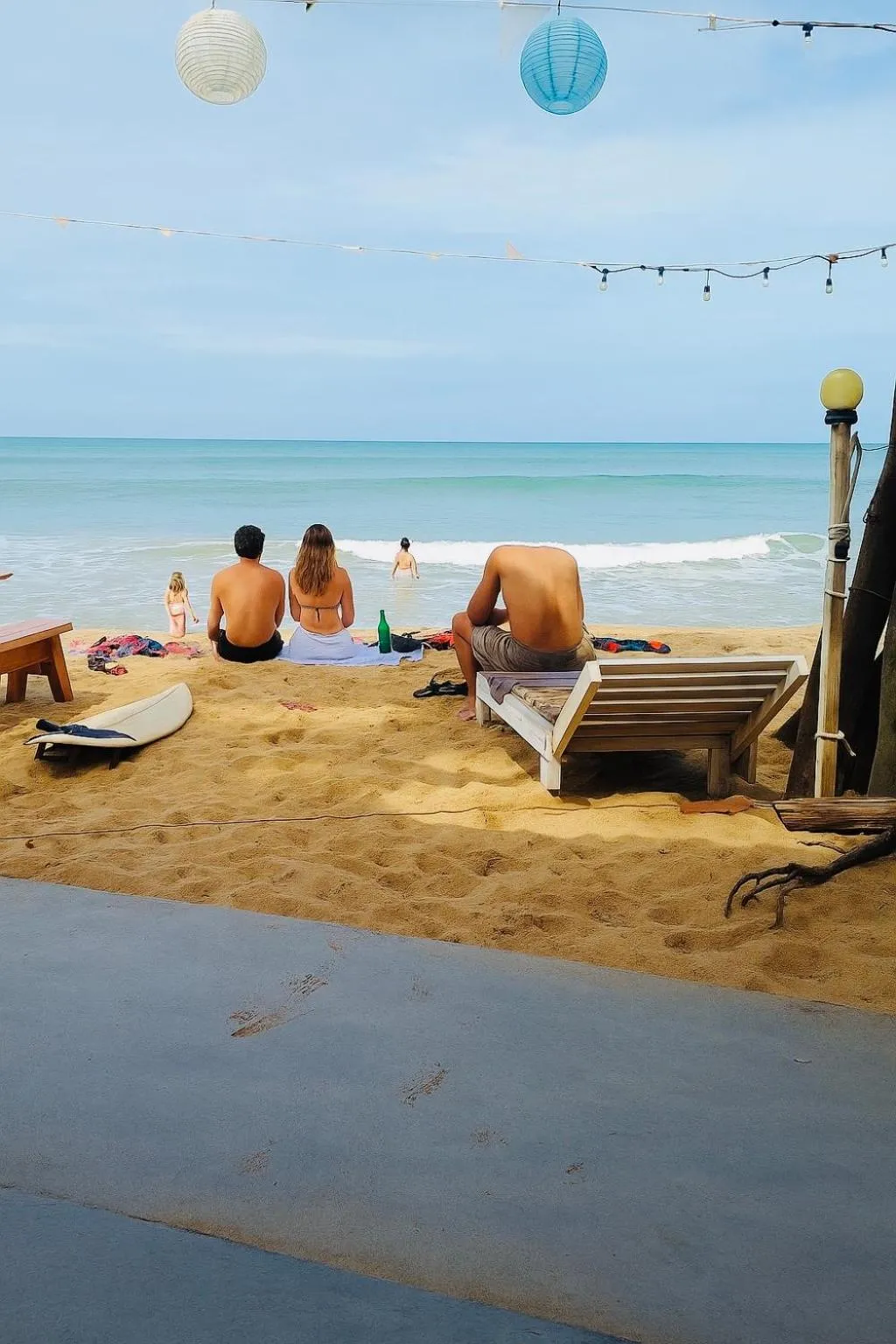 sunbed in Beach Wave Hotel