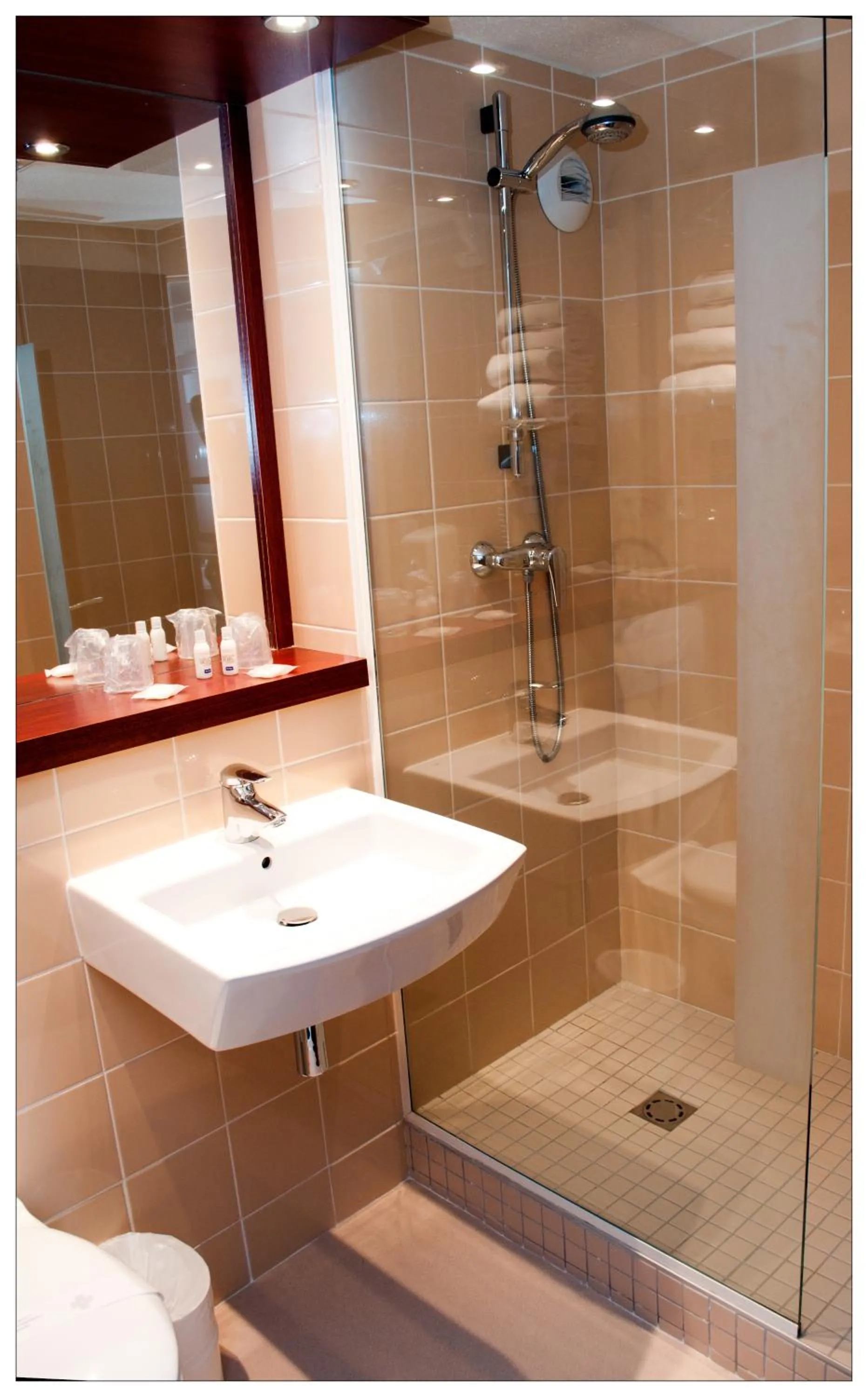 Shower in Kyriad Saint-Malo Dinard