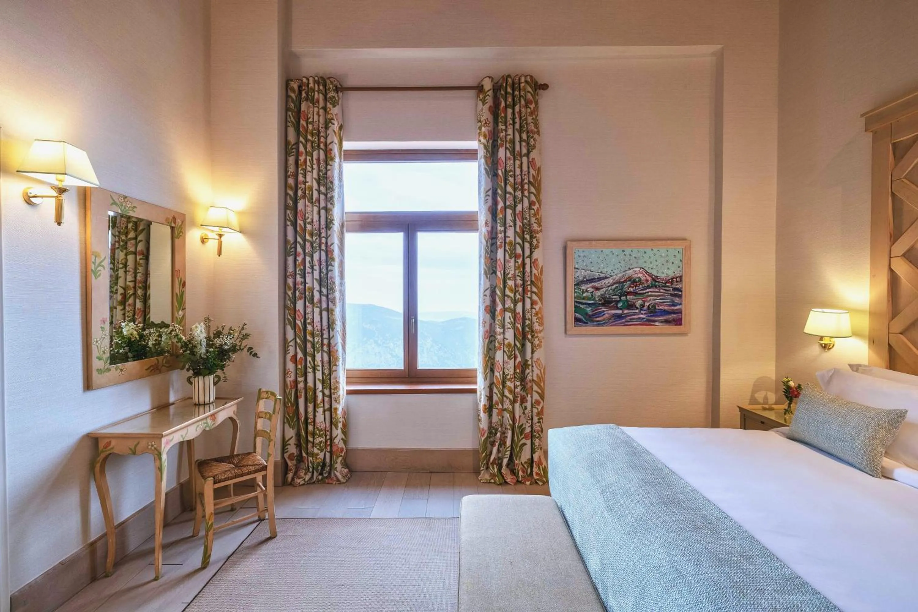 Bed in Santa Marina Arachova Resort & Spa