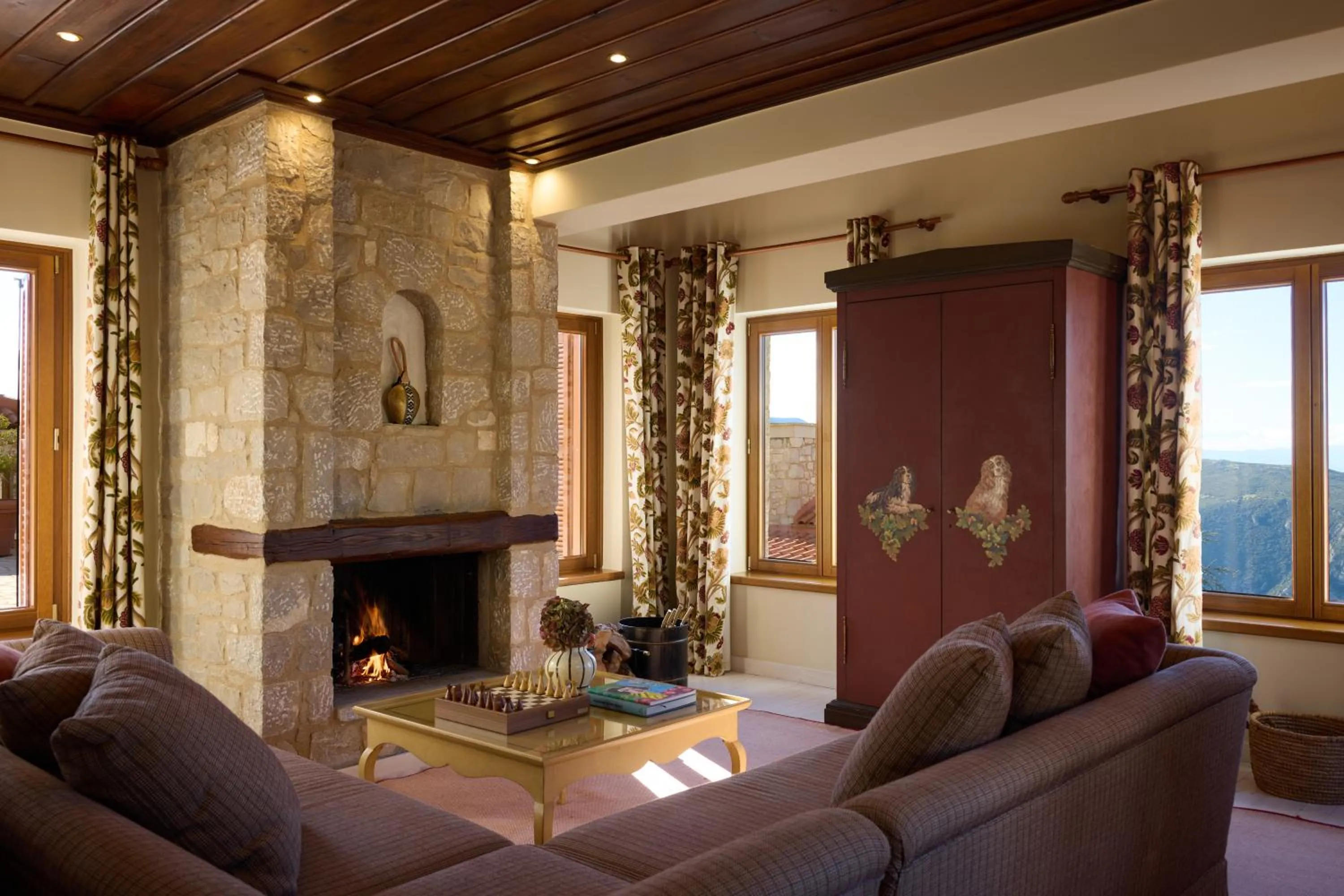 Living room in Santa Marina Arachova Resort & Spa