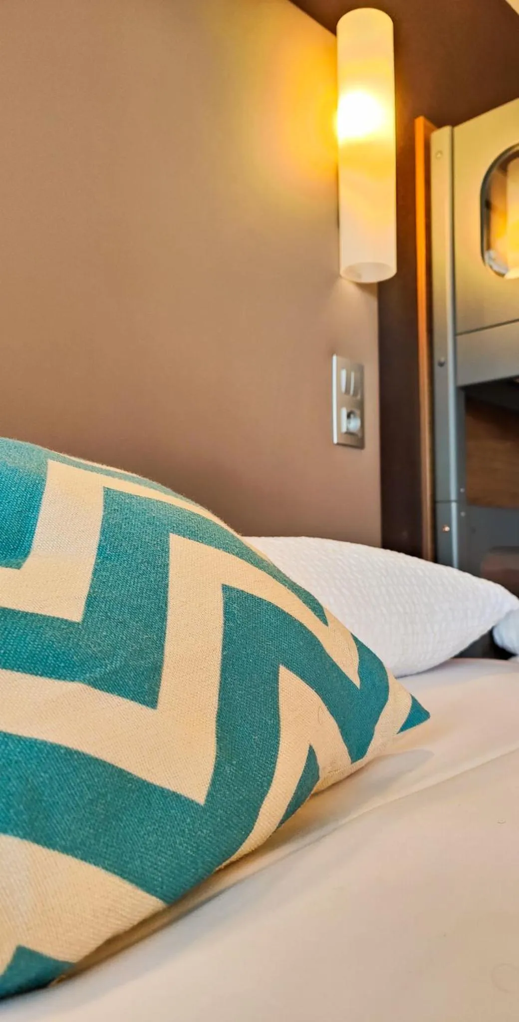 Decorative detail, Bed in Campanile Millau