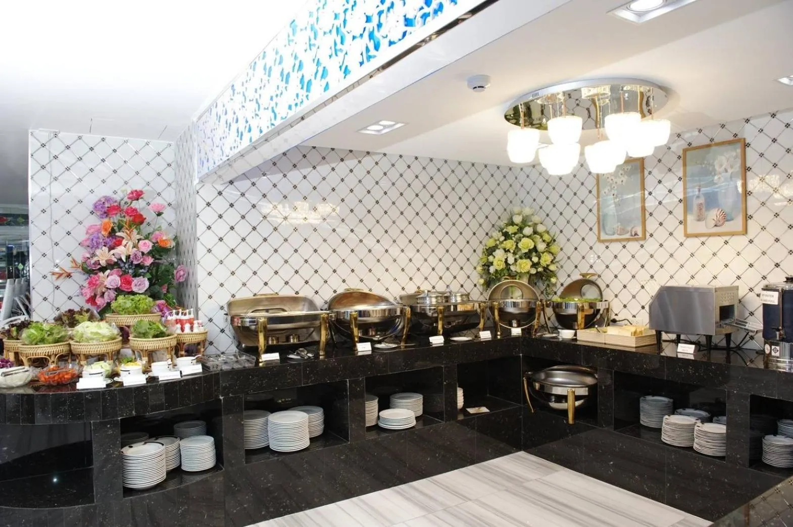 Buffet breakfast in Top High Airport Link Hotel, Bangkok