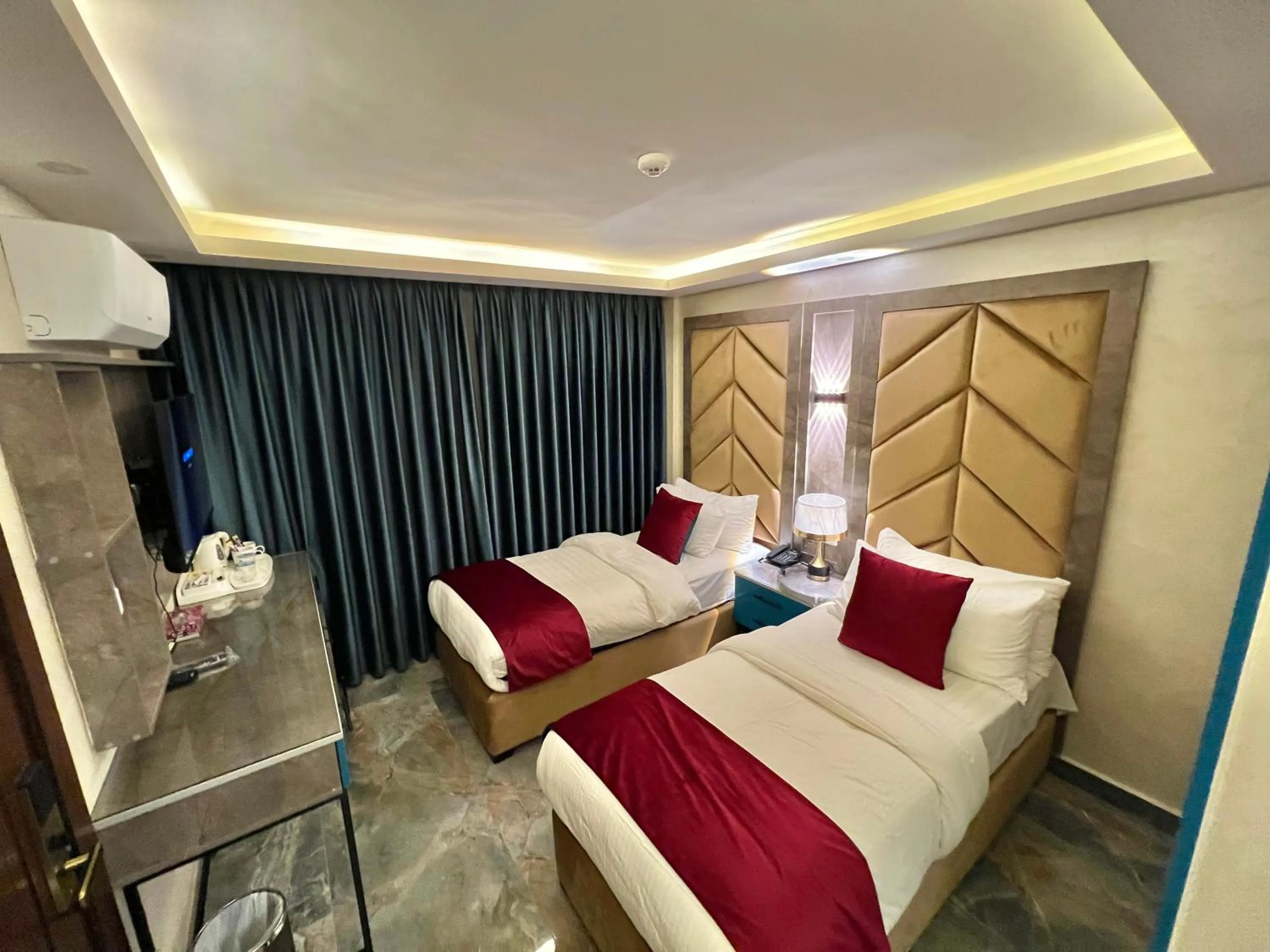 Bed in Petra Sella Hotel