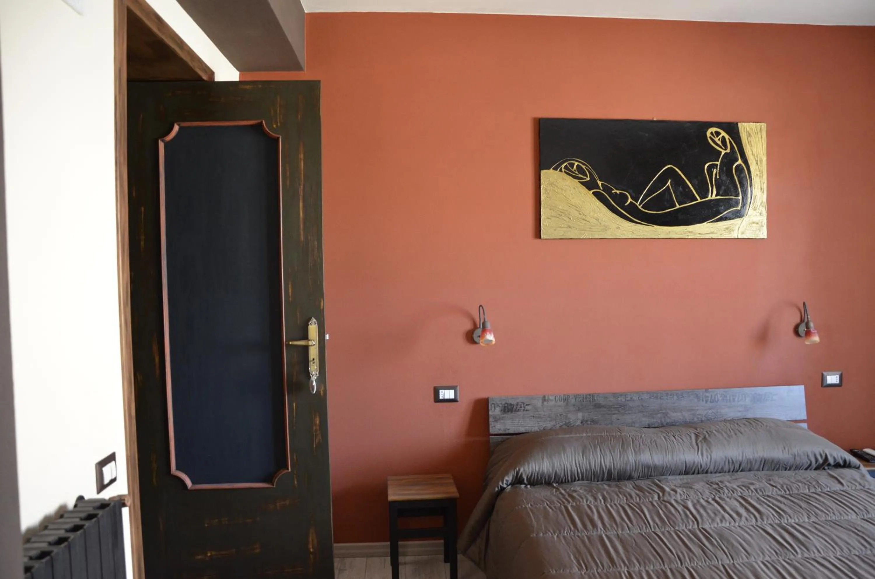 Decorative detail, Bed in Artista B&B