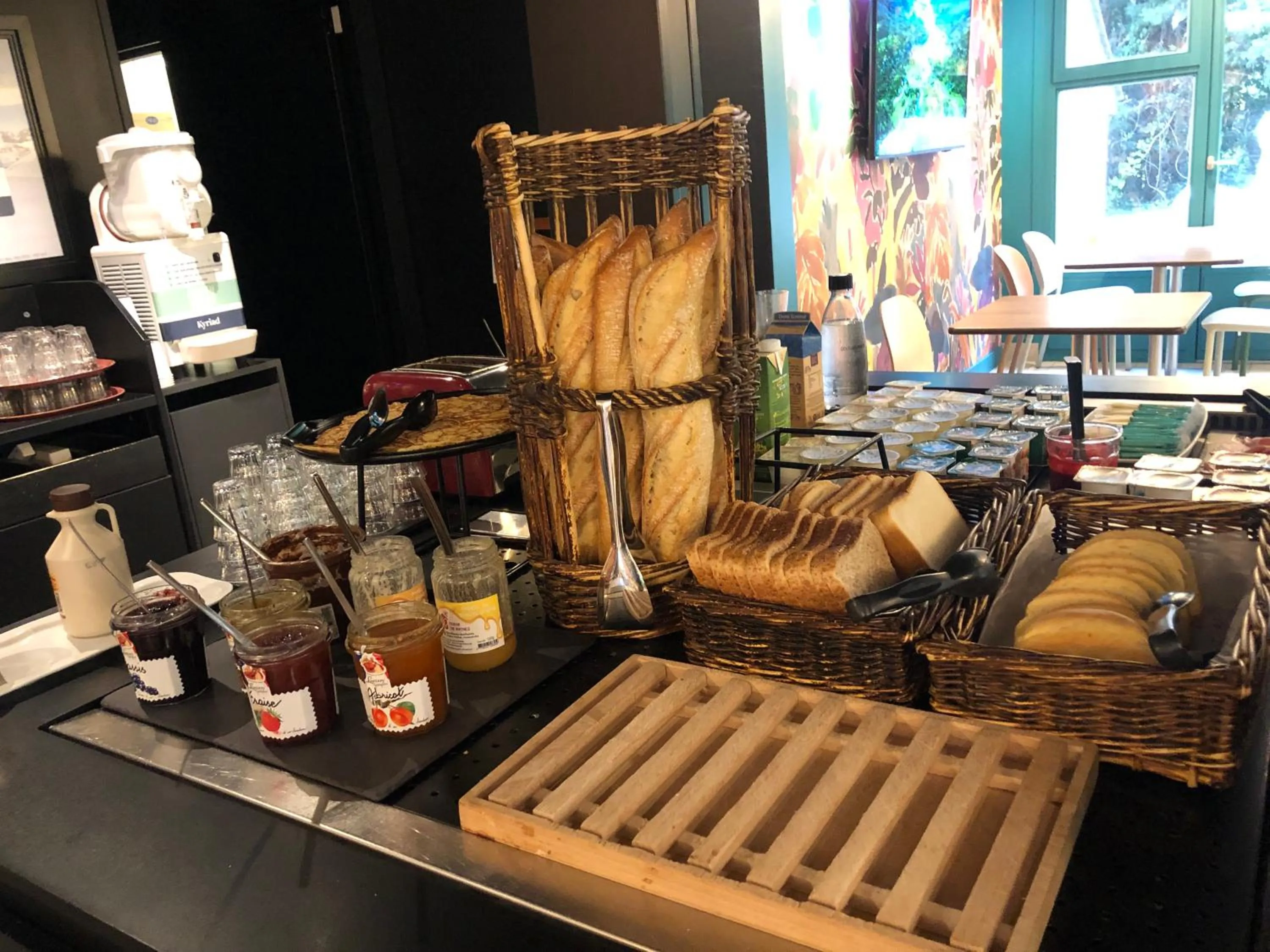 Buffet breakfast in KYRIAD HONFLEUR - La Riviere Saint Sauveur