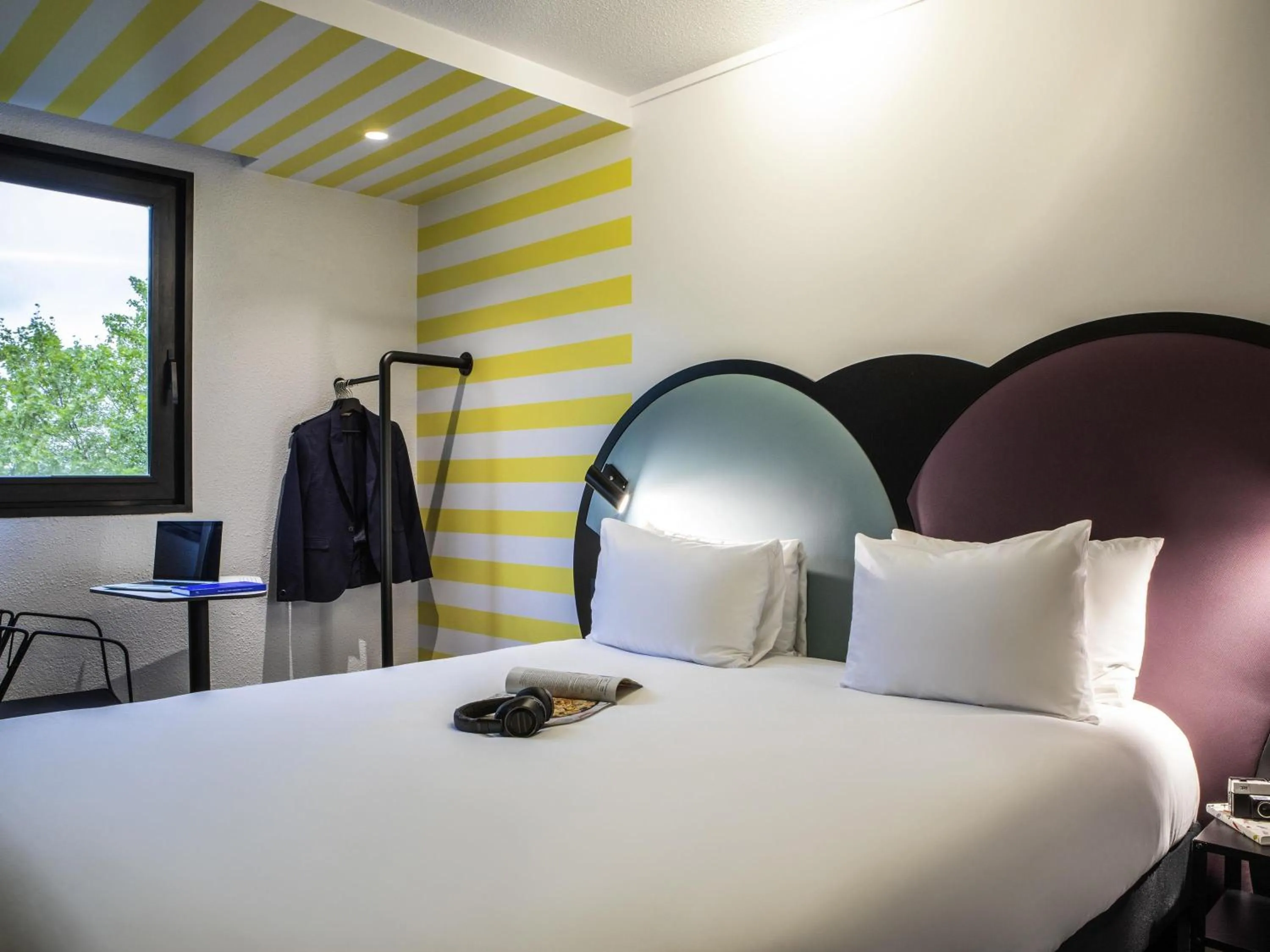 Bedroom, Bed in Ibis Styles Paris Saint Denis Pleyel