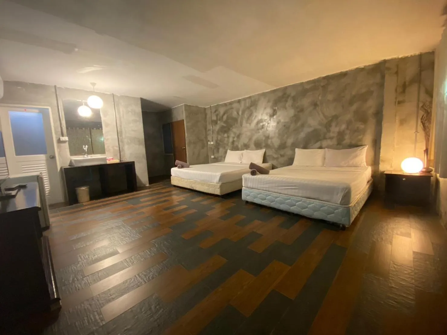 Bed in Crescent Bay Resort