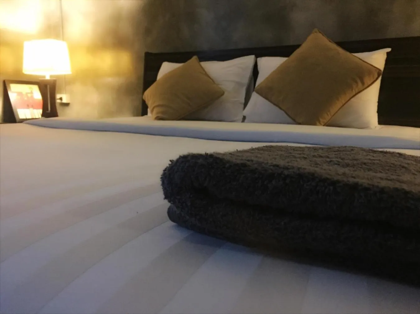 Bed in Crescent Bay Resort