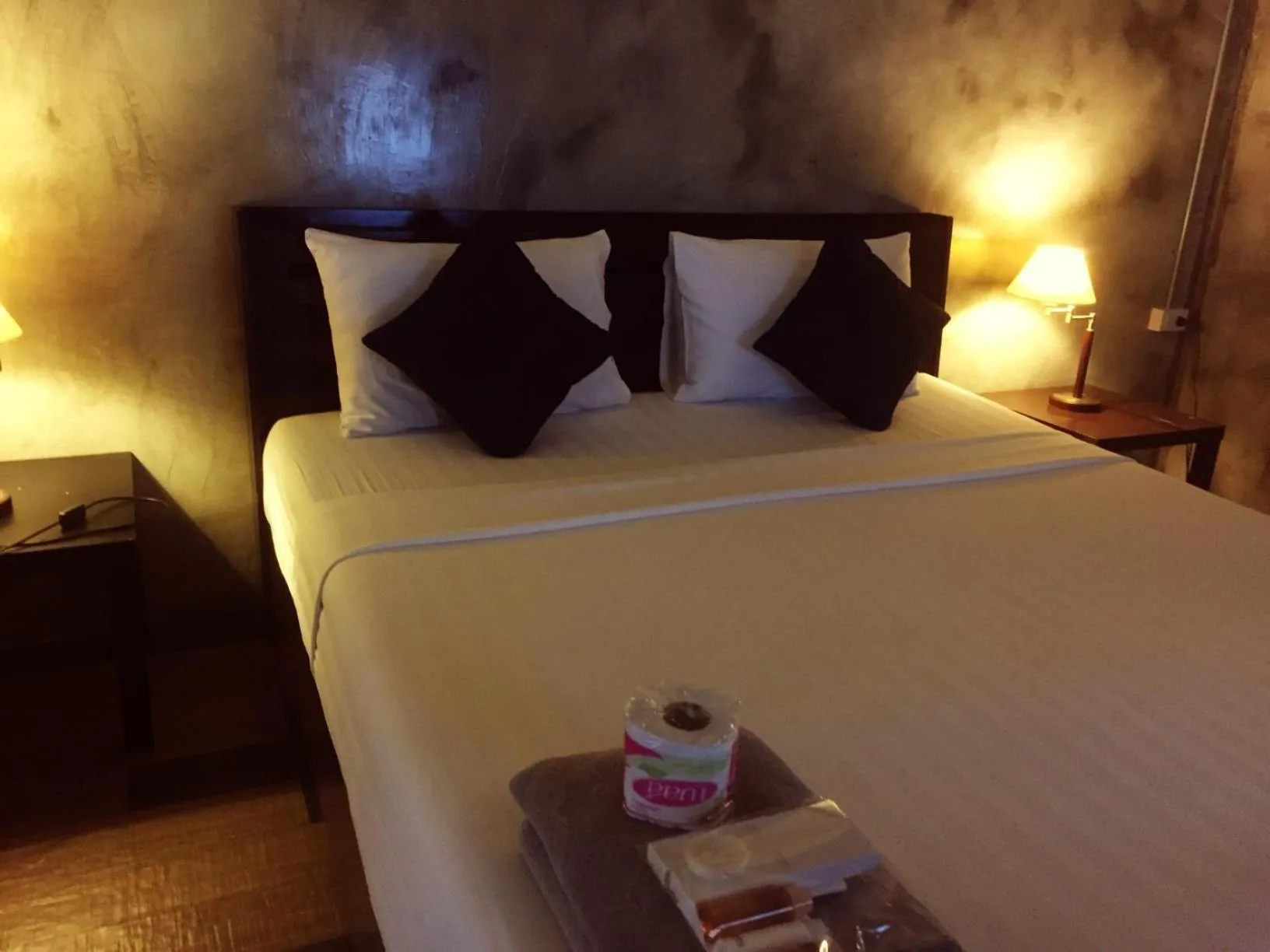 Bed in Crescent Bay Resort