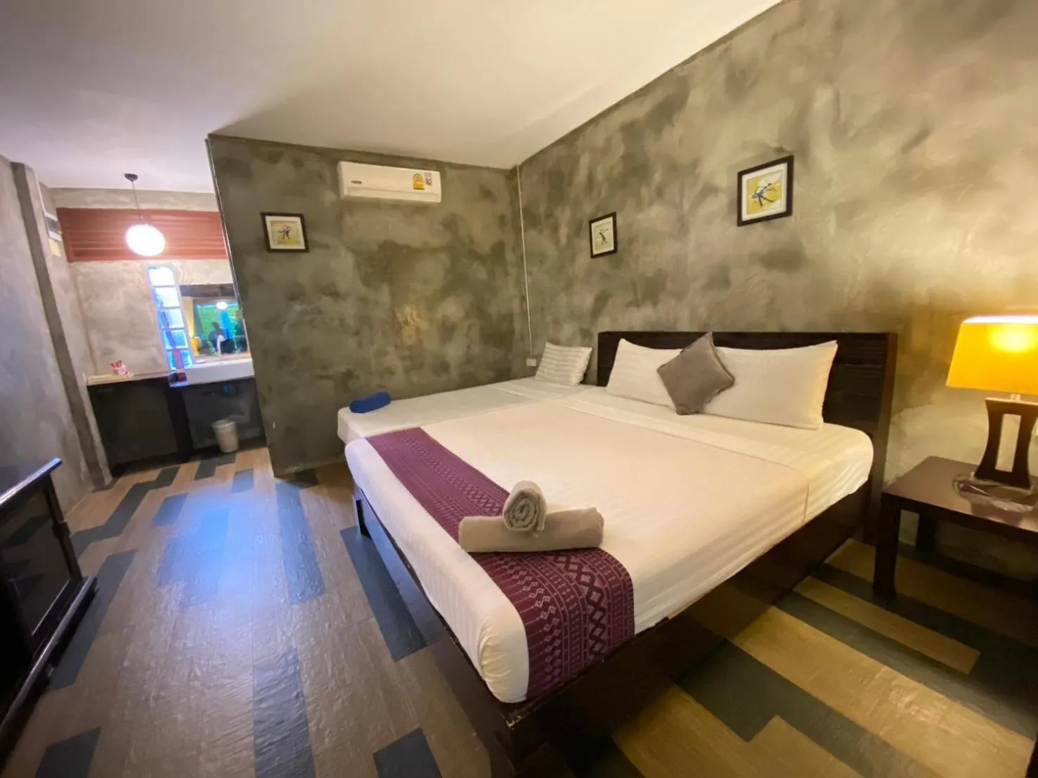 Bed in Crescent Bay Resort