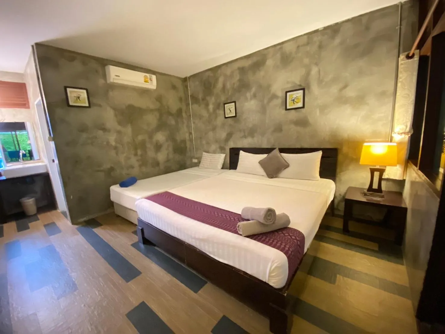 Bed in Crescent Bay Resort