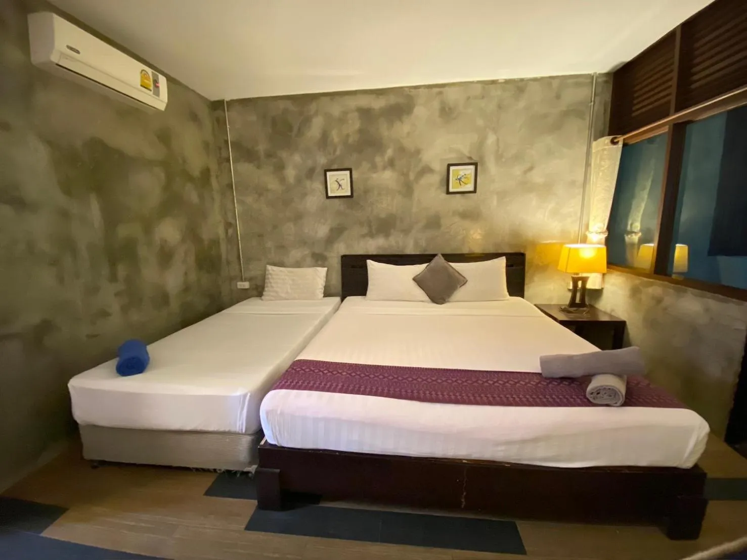 Bed in Crescent Bay Resort