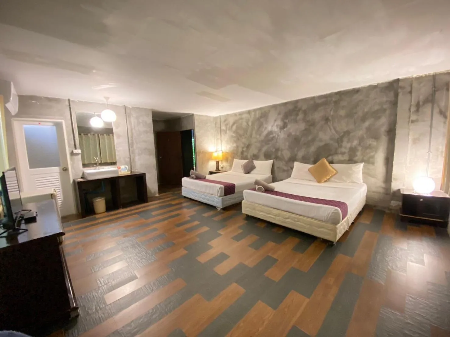 Bed in Crescent Bay Resort