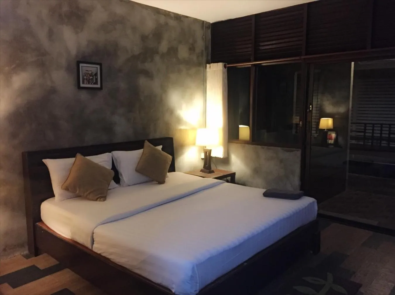 Bed in Crescent Bay Resort