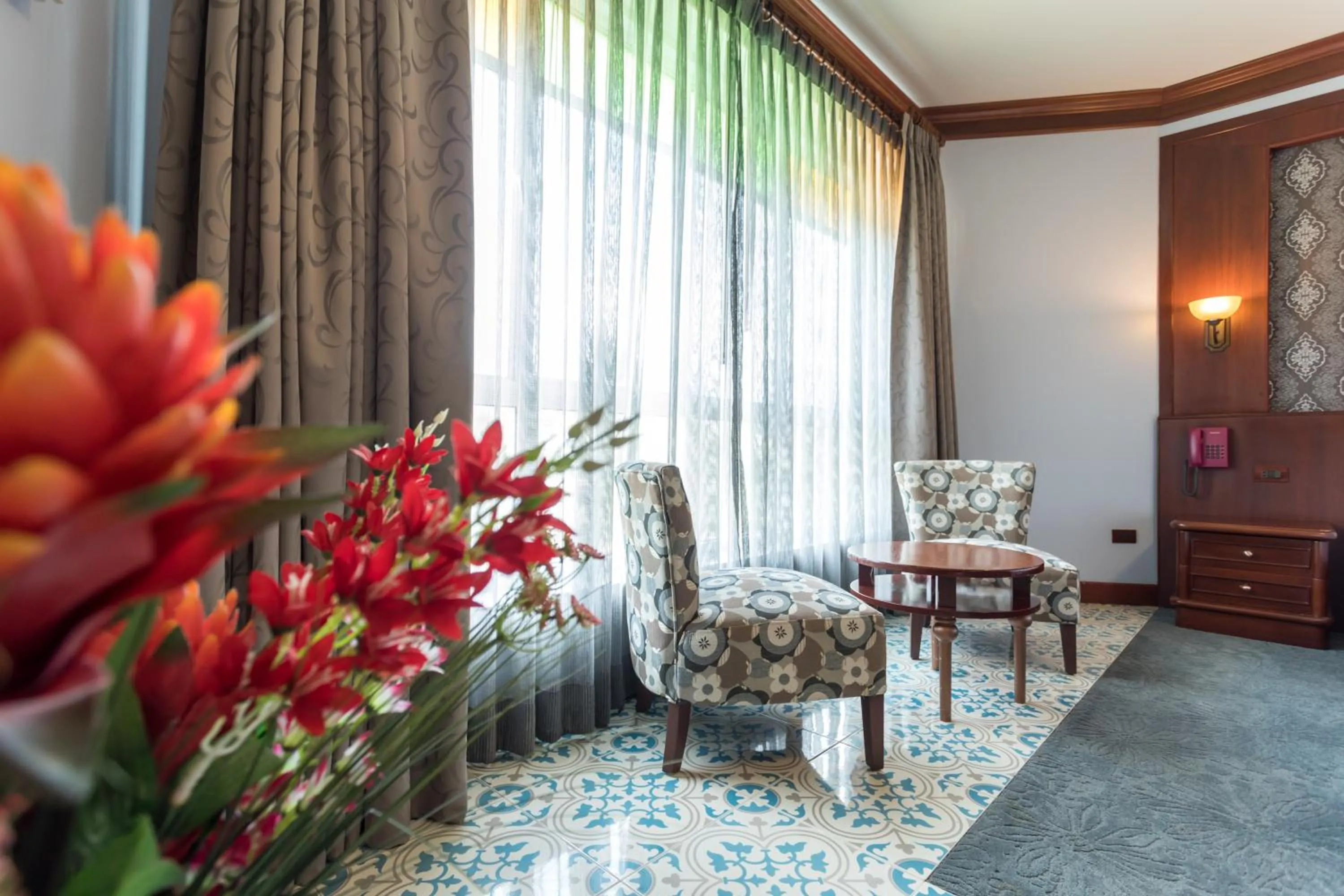 Seating area in Erawan Hotel