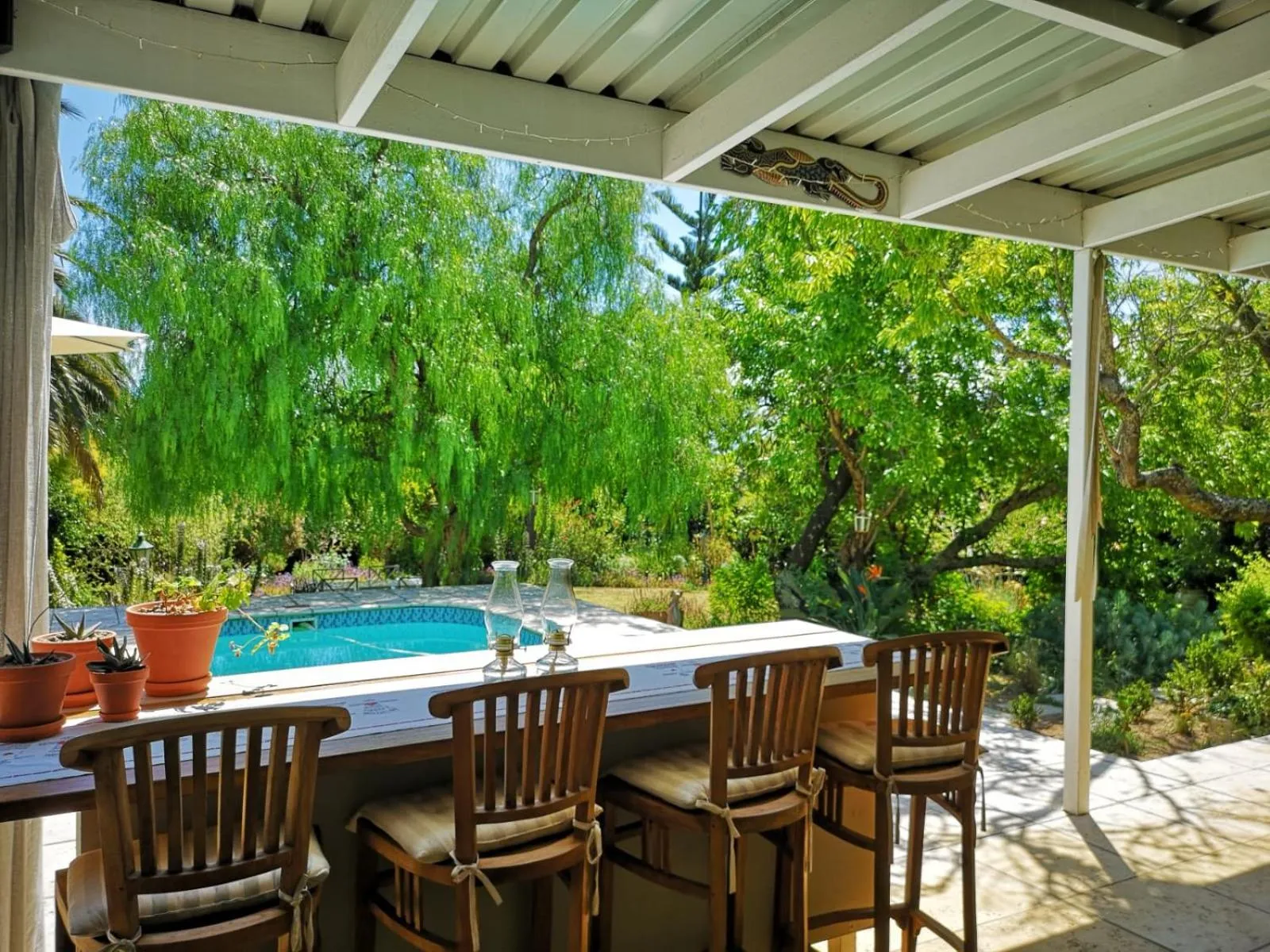 Patio in Almond Cottage Bed & Breakfast