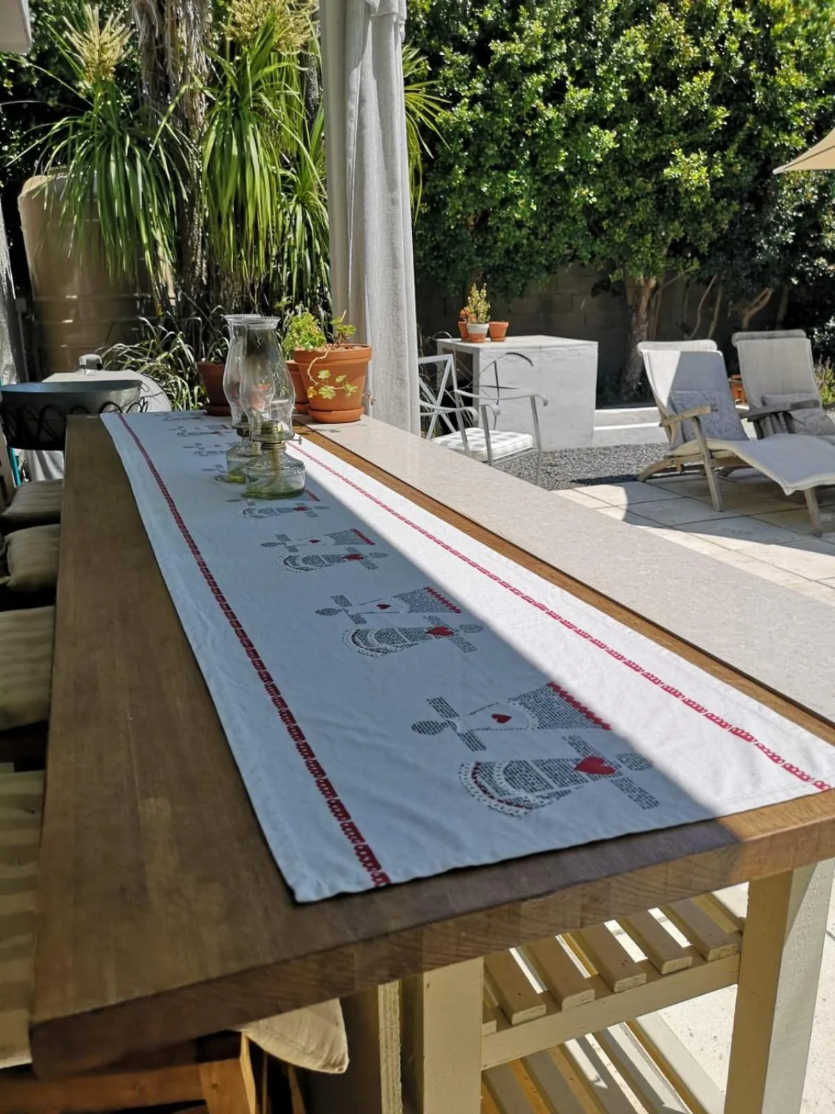 Patio in Almond Cottage Bed & Breakfast