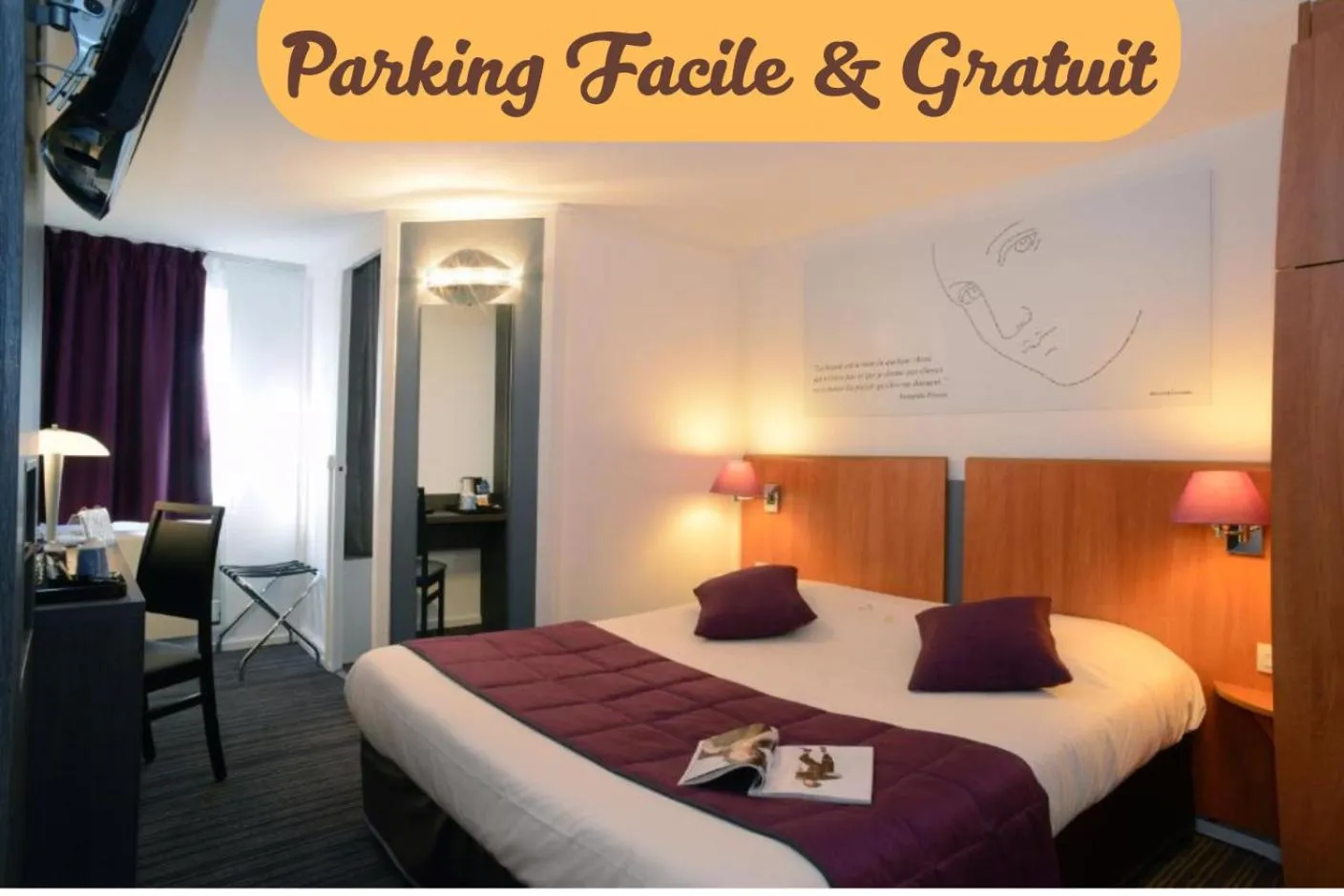 Bed in Hôtel Inn Design Dijon Est - Quetigny