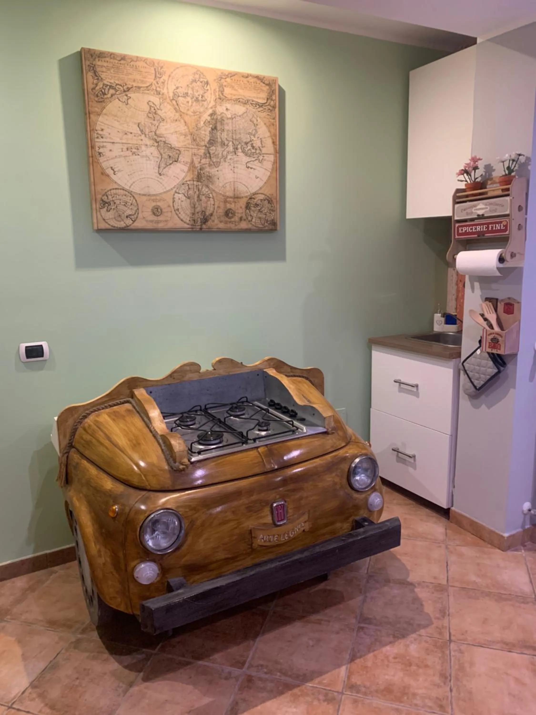 Kitchen or kitchenette in Eco Home con terrazza