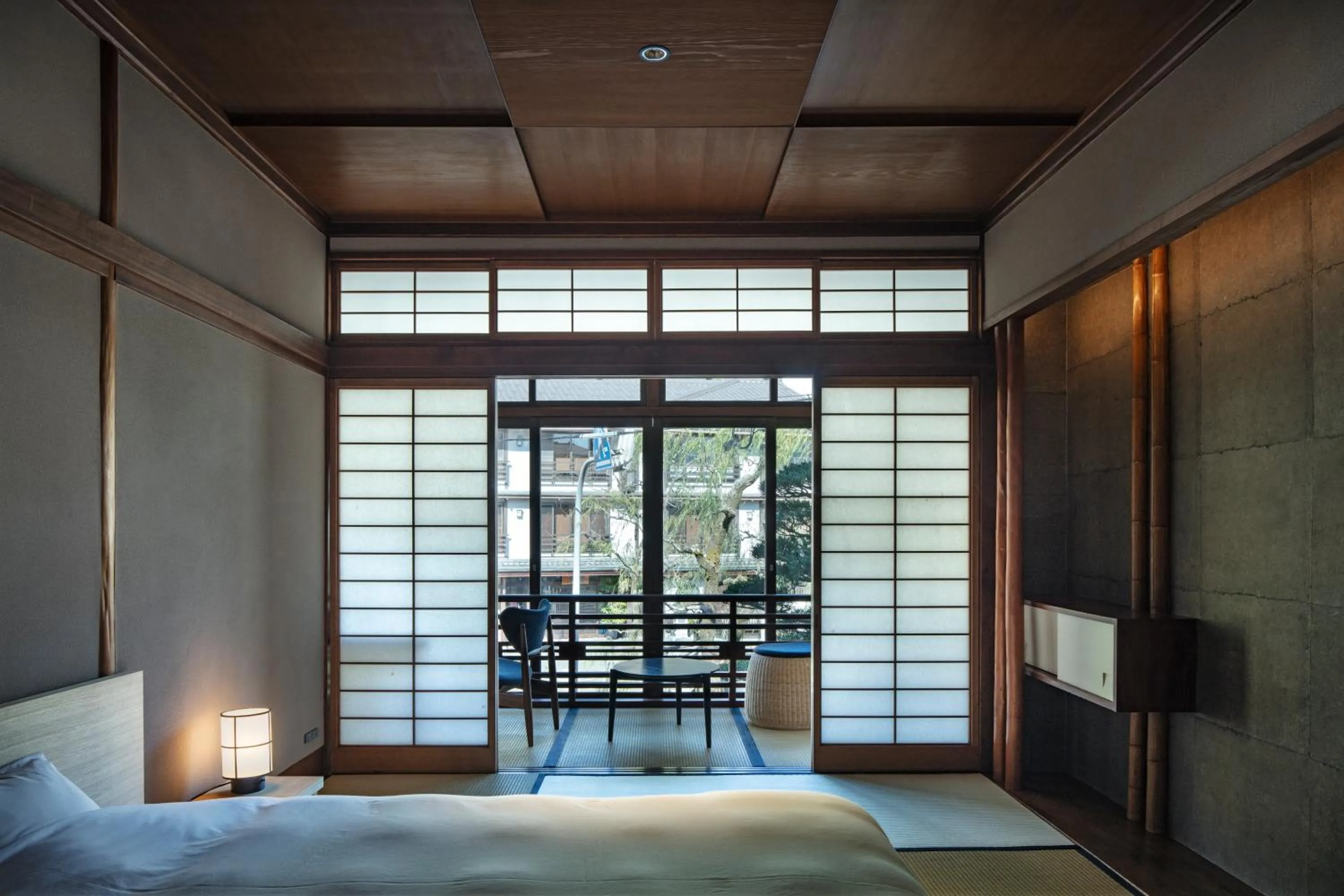 Balcony/Terrace, Bed in Kobayashiya -Kinosaki Onsen-