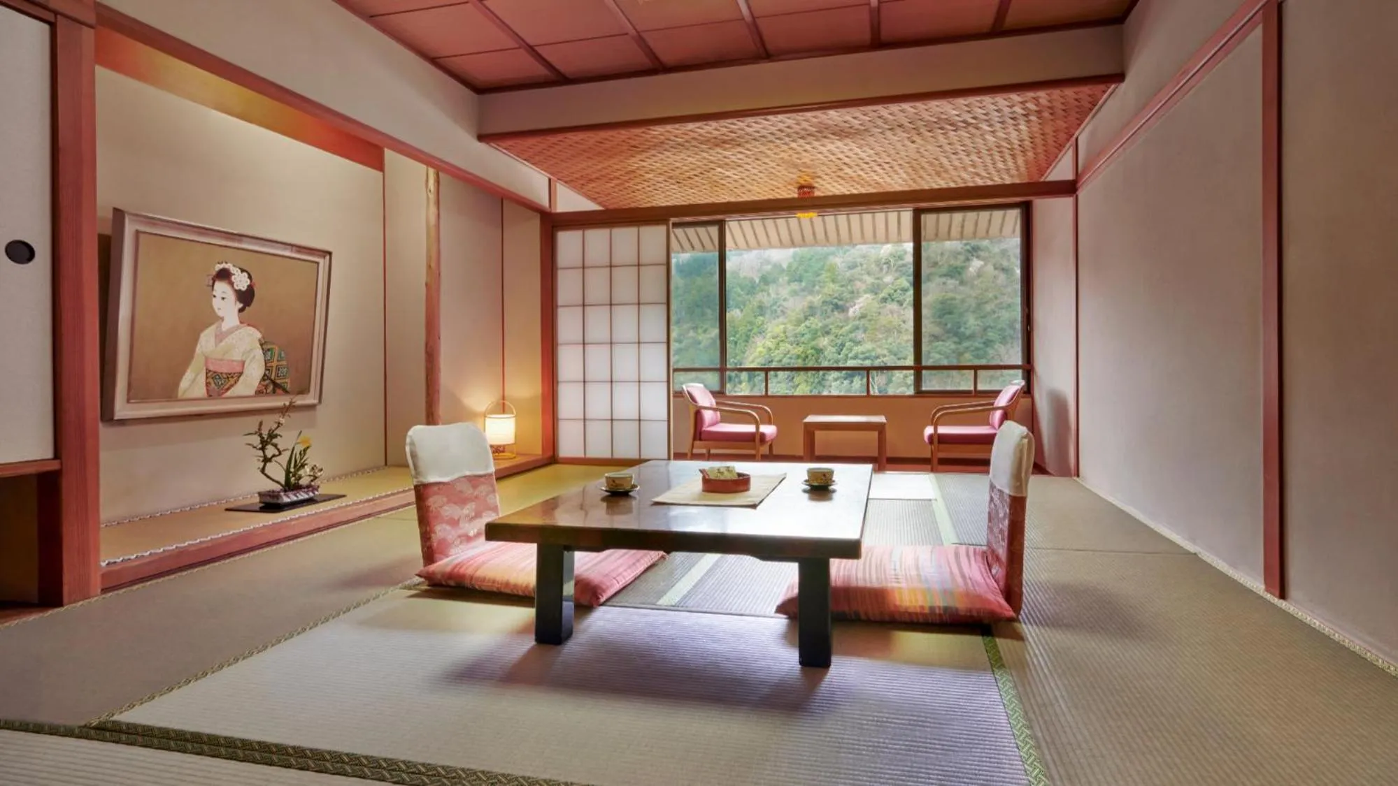 Living room, Bed in Mansuirou