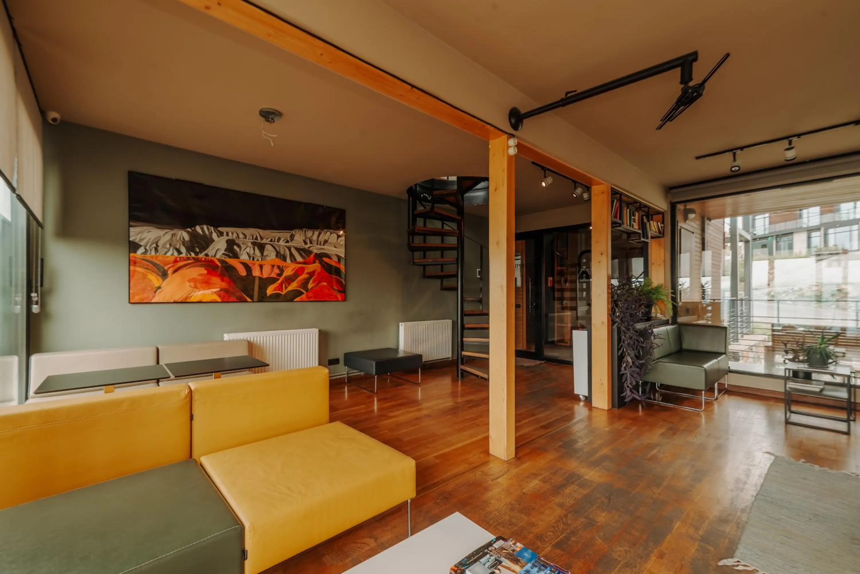 Seating area in Quadrum Hotel