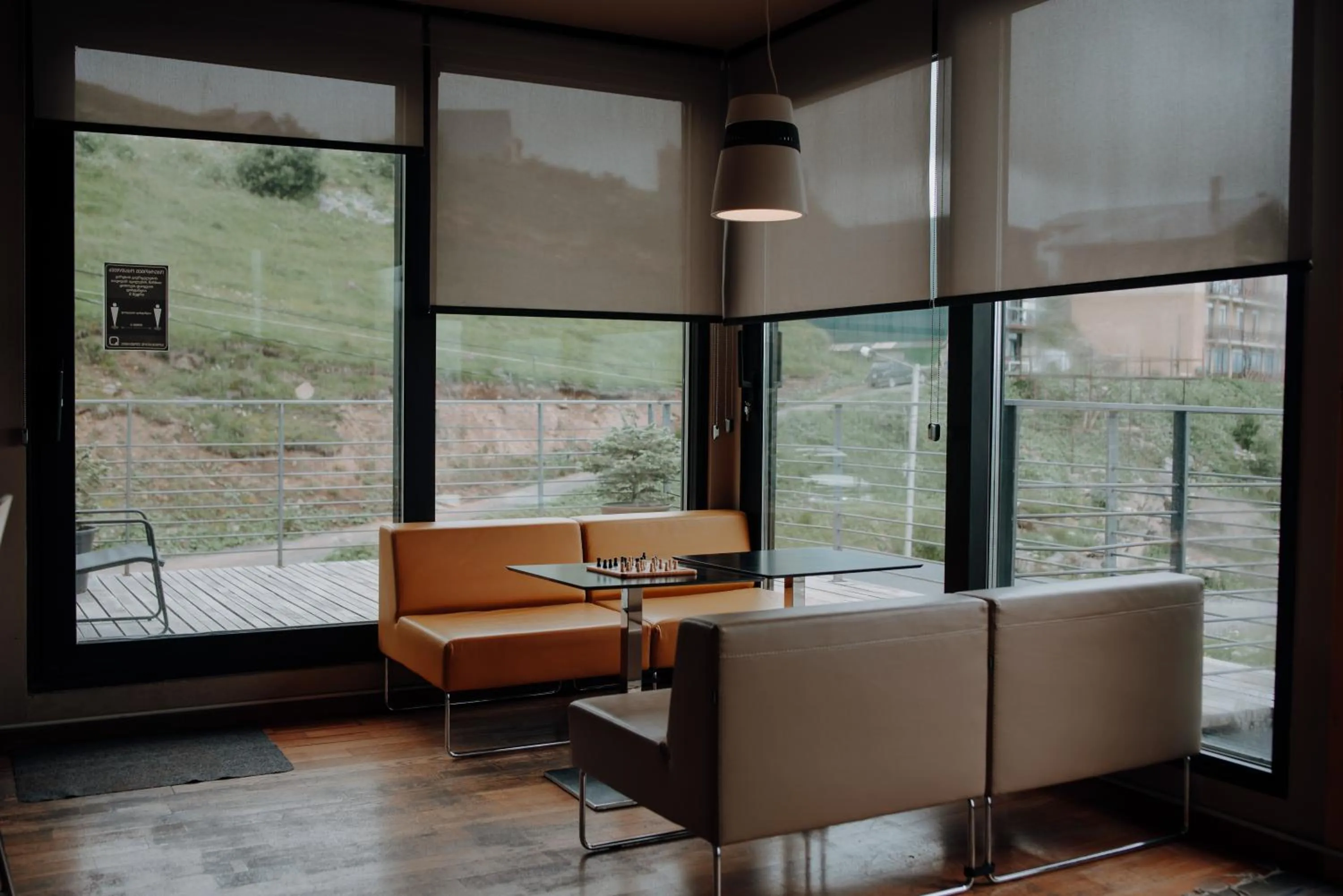 Seating area in Quadrum Hotel
