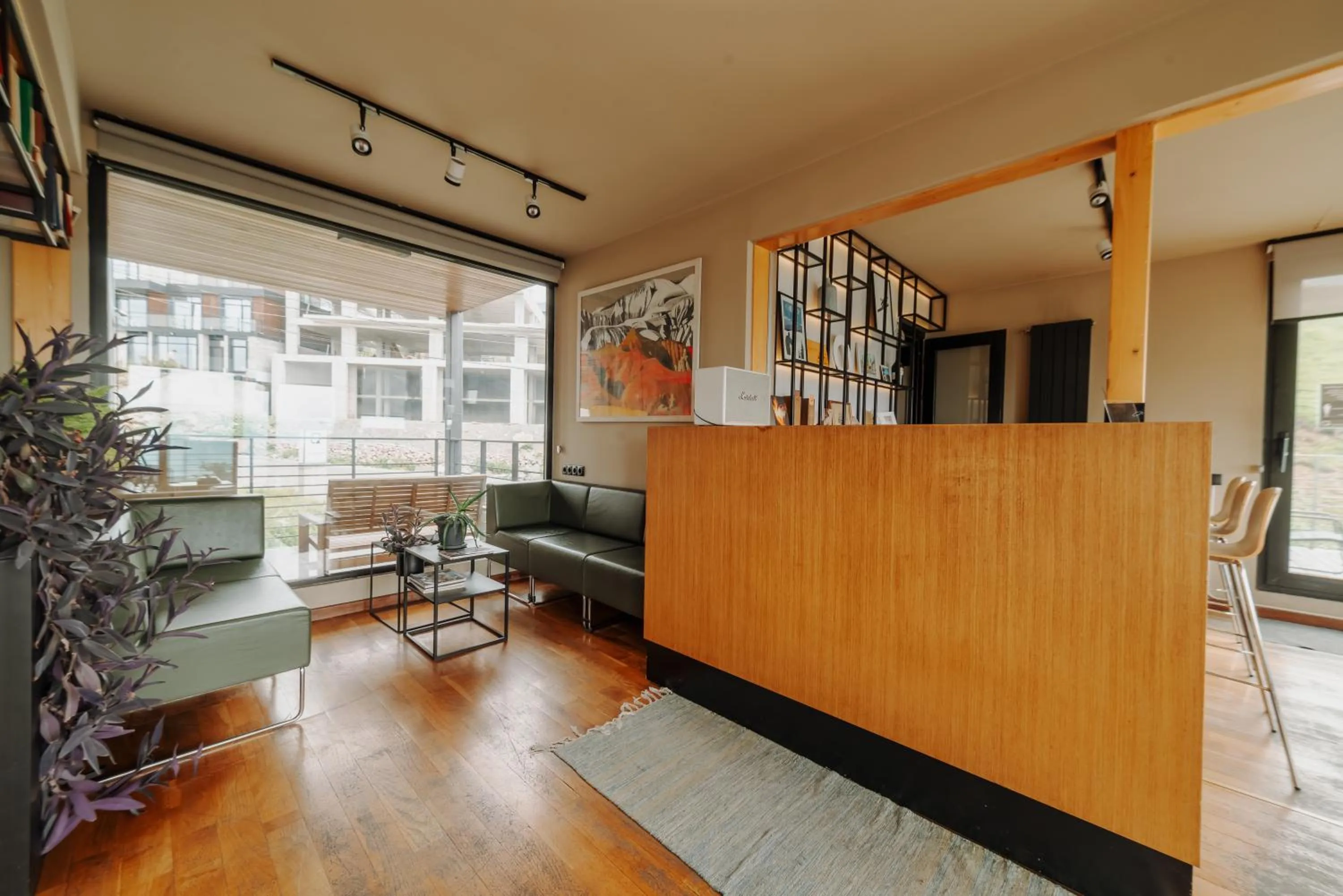 Seating area in Quadrum Hotel