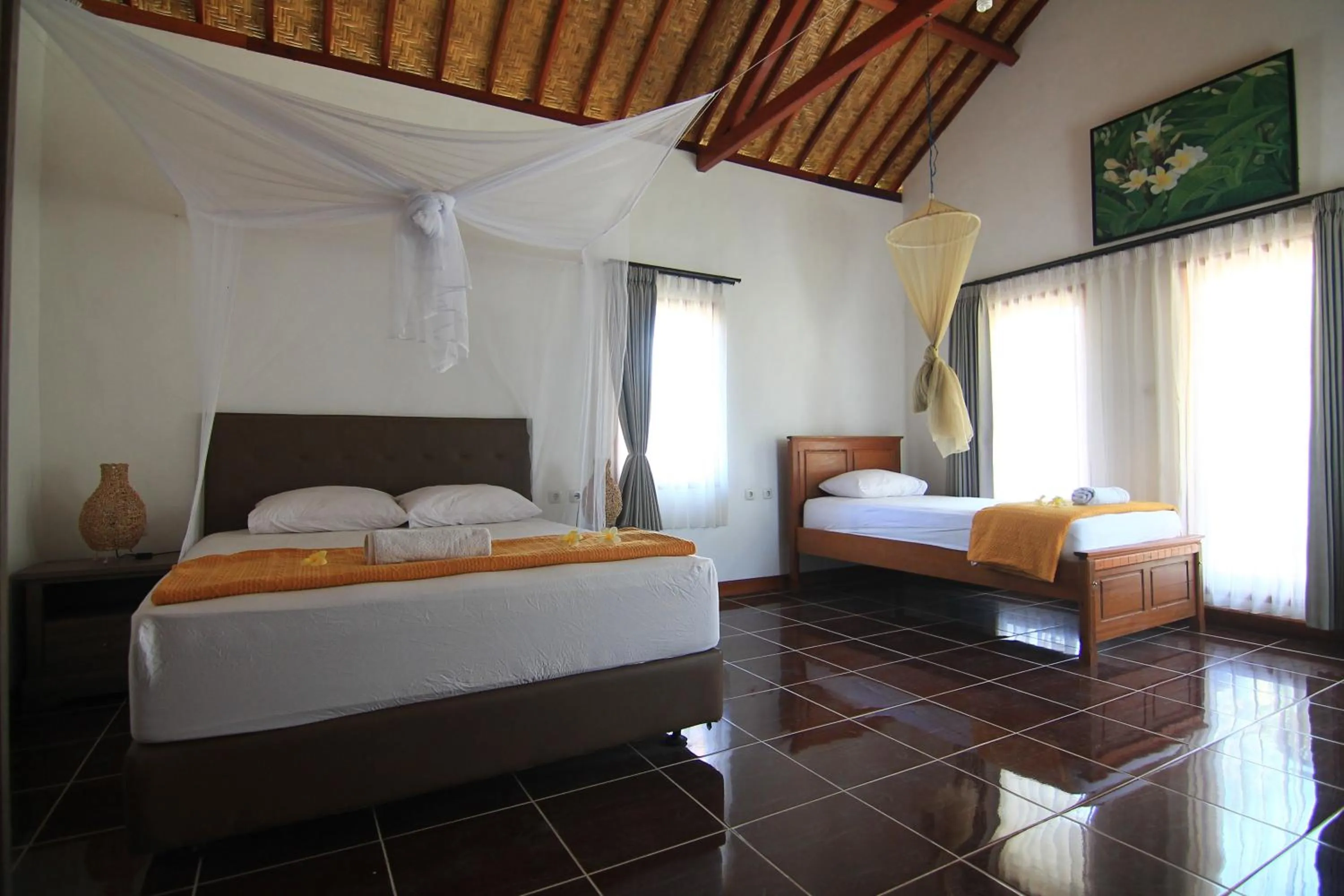 Bed in Bidara Cottage