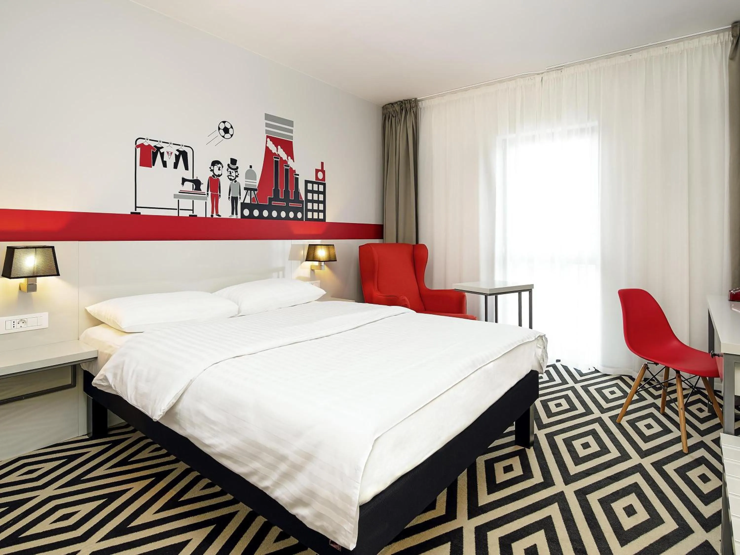 Bedroom, Bed in ibis Styles Arad